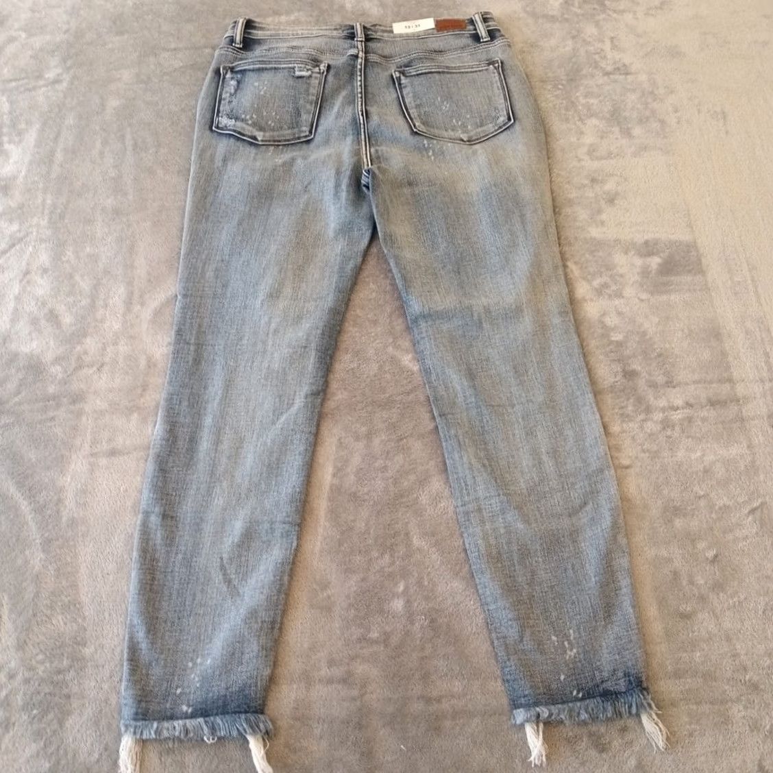Vintage Judy Blue Jeans Womens 13 Size Skinny Distressed 31x27 Button High Rise New Size 34" / US 12 / IT 48 - 6 Thumbnail