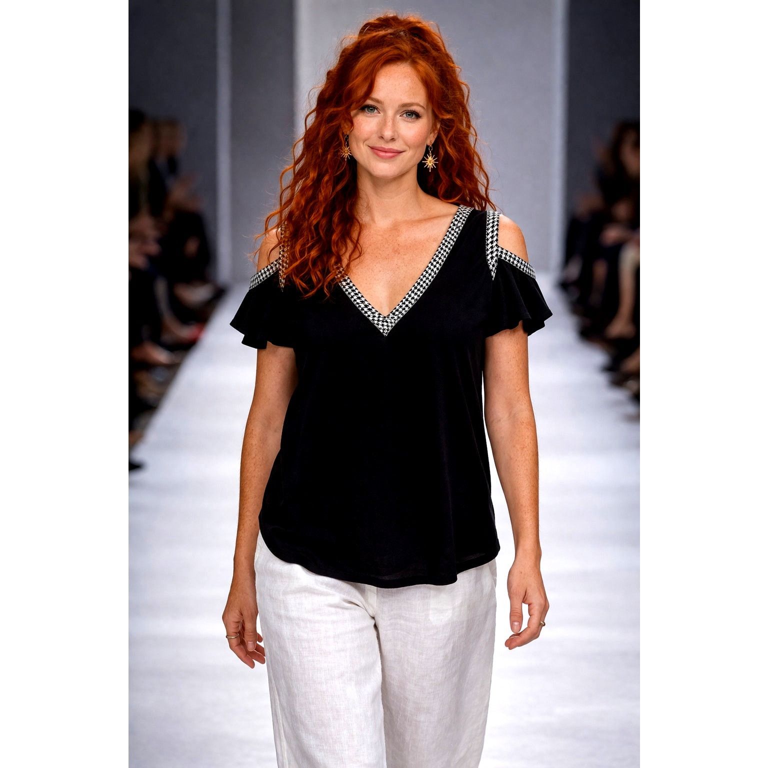 Maje Maje Lisea Cold-Shoulder Crepe Top 100% Viscose Black S Size S / US 4 / IT 40 - 1 Thumbnail