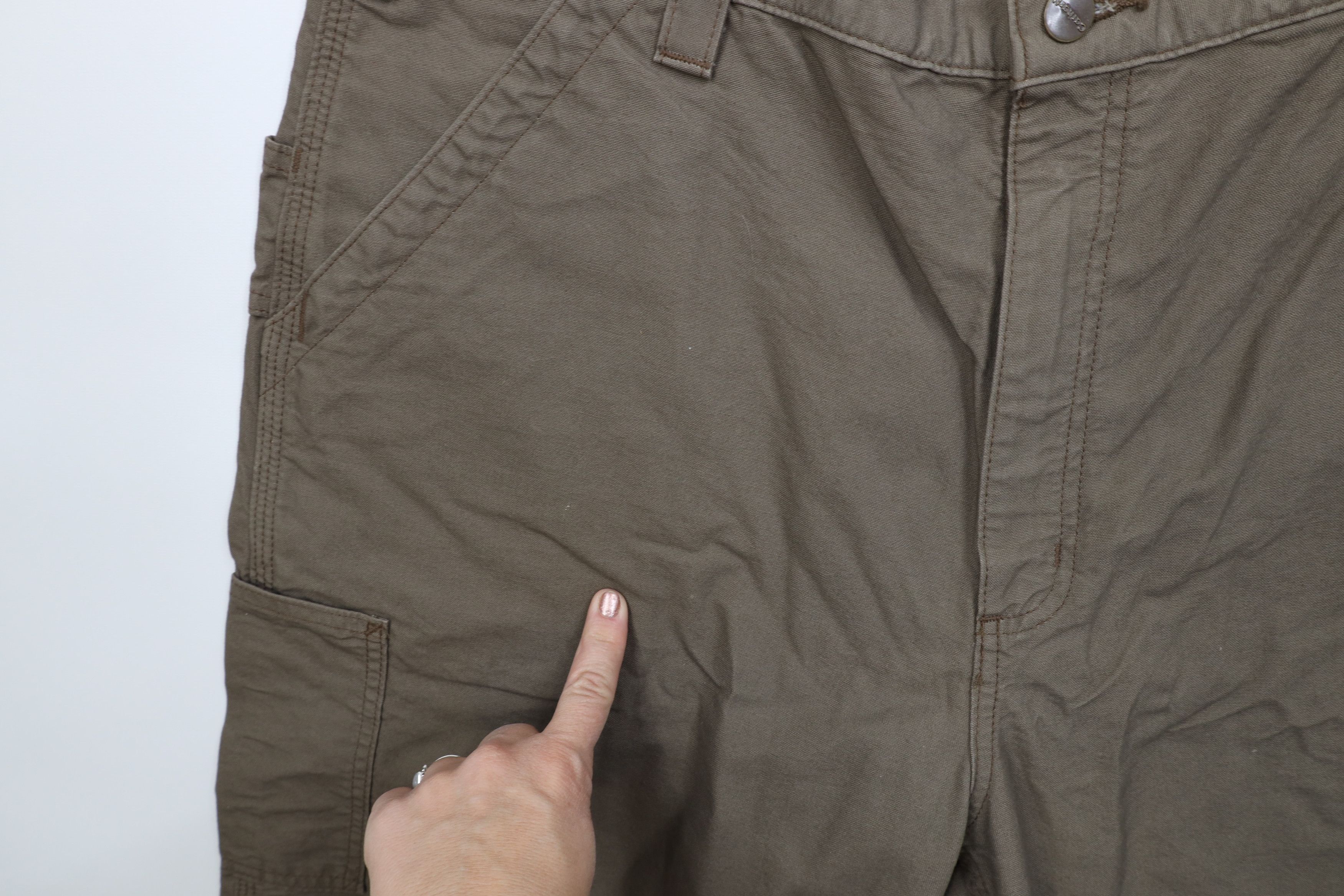 Carhartt Vintage Y2K Carhartt Relaxed Dungaree Shorts Light Brown Size US 40 / EU 56 - 6 Thumbnail