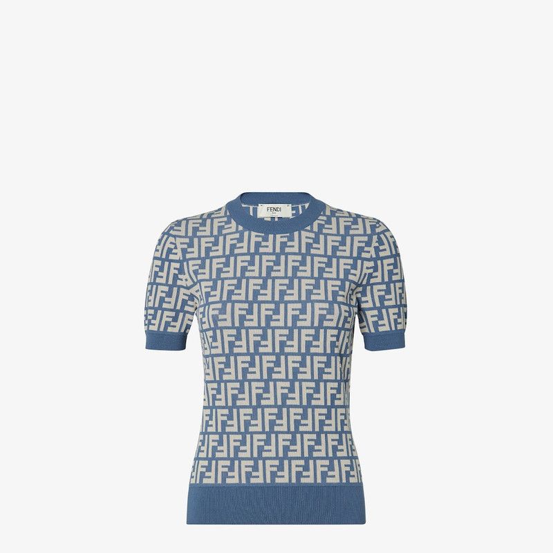 Fendi o1s1wg110426 Jumper in Blue Size S / US 4 / IT 40 - 1 Thumbnail