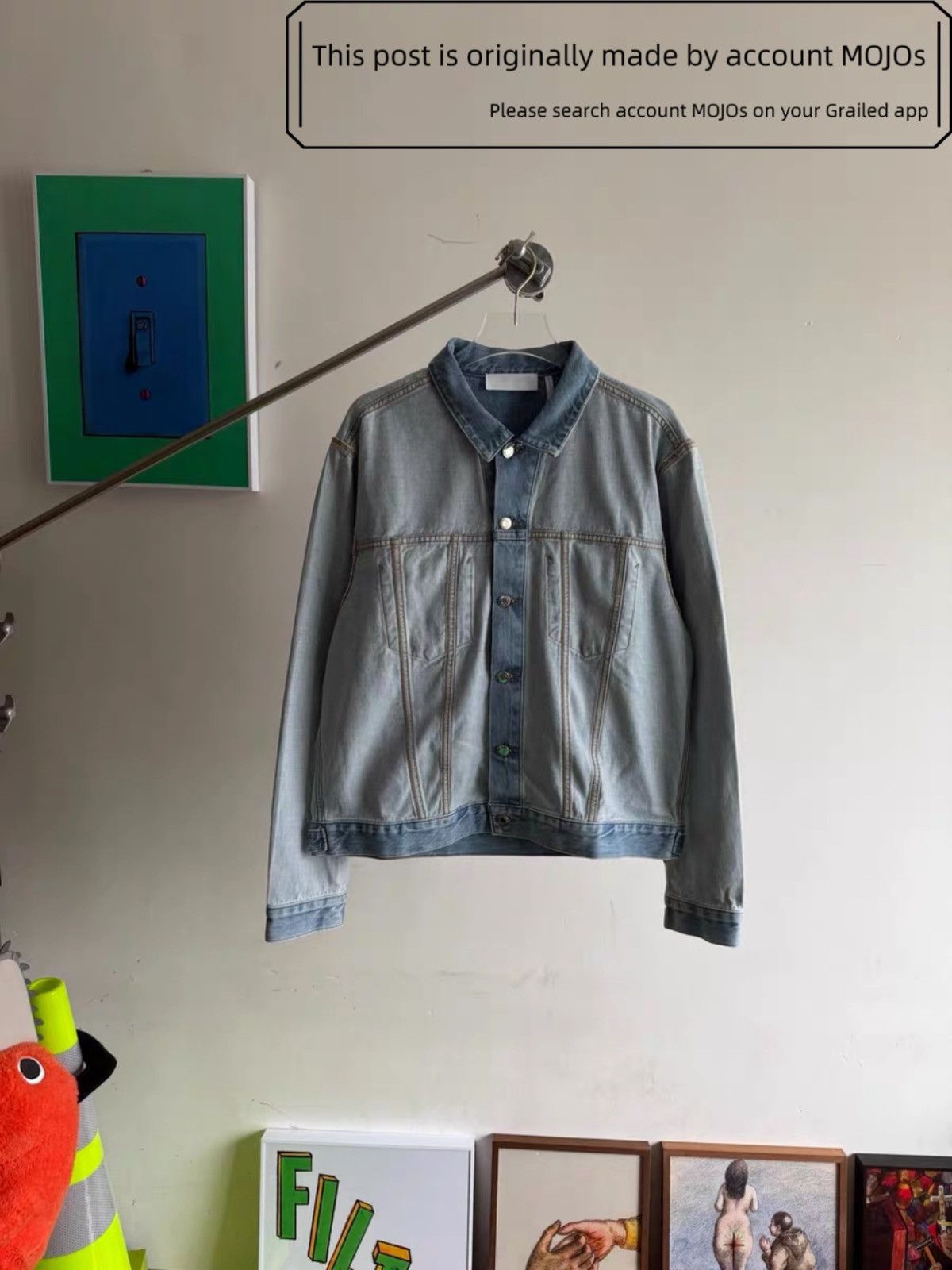 Helmut Lang Helmut Lang Mr. 87 Wax Denim Jacket with Faux Fur