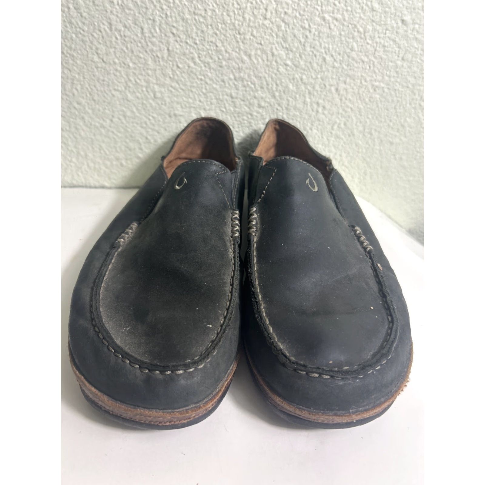 Olukai Mens OluKai Moloa Leather Black US 11 Slip-On Casual Comfort Leather Shoes 10128-4033 Mens Size US 11 / EU 44 - 5 Thumbnail