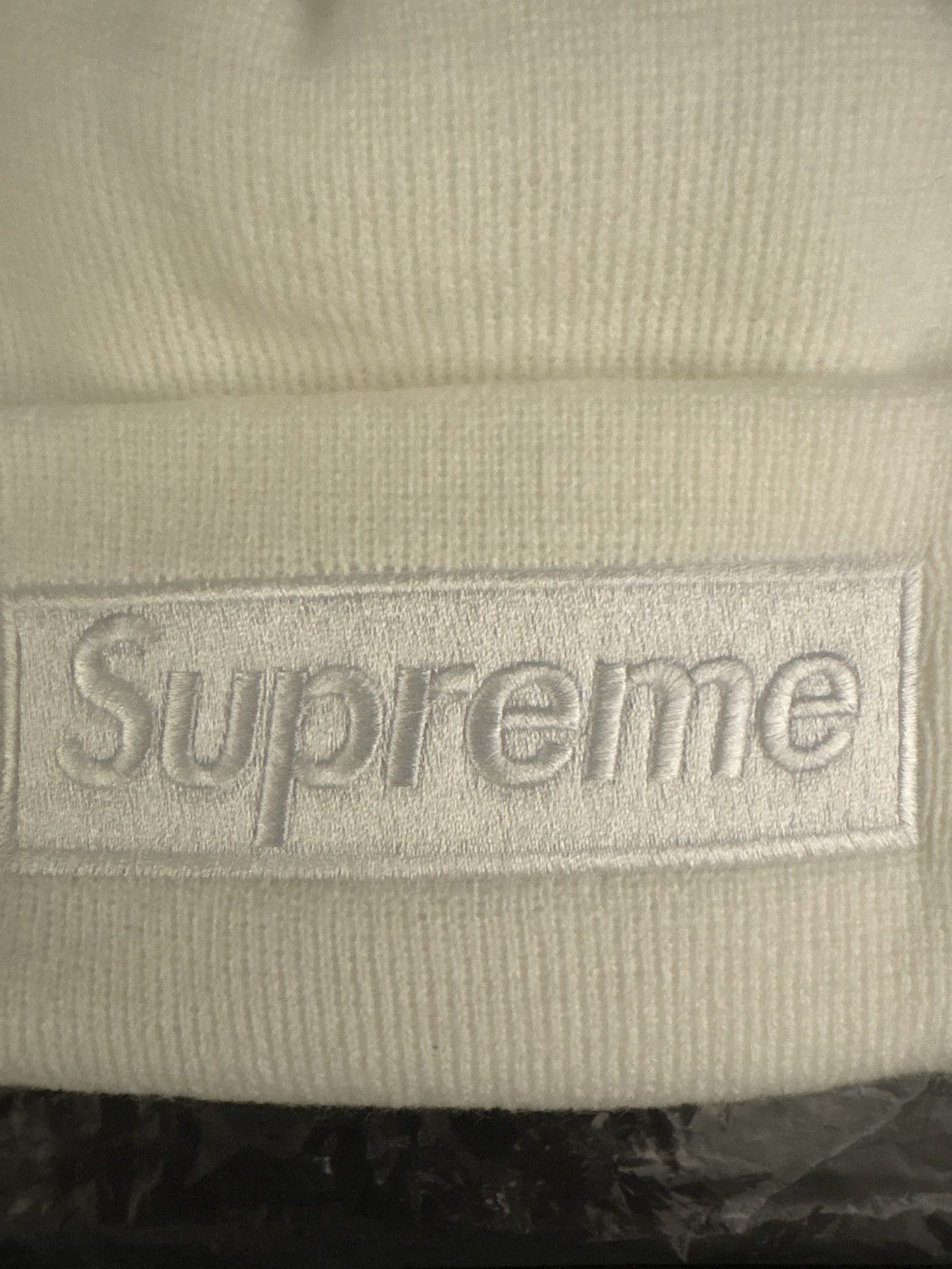 Supreme Supreme White Box Logo Beanie Size ONE SIZE - 6 Thumbnail