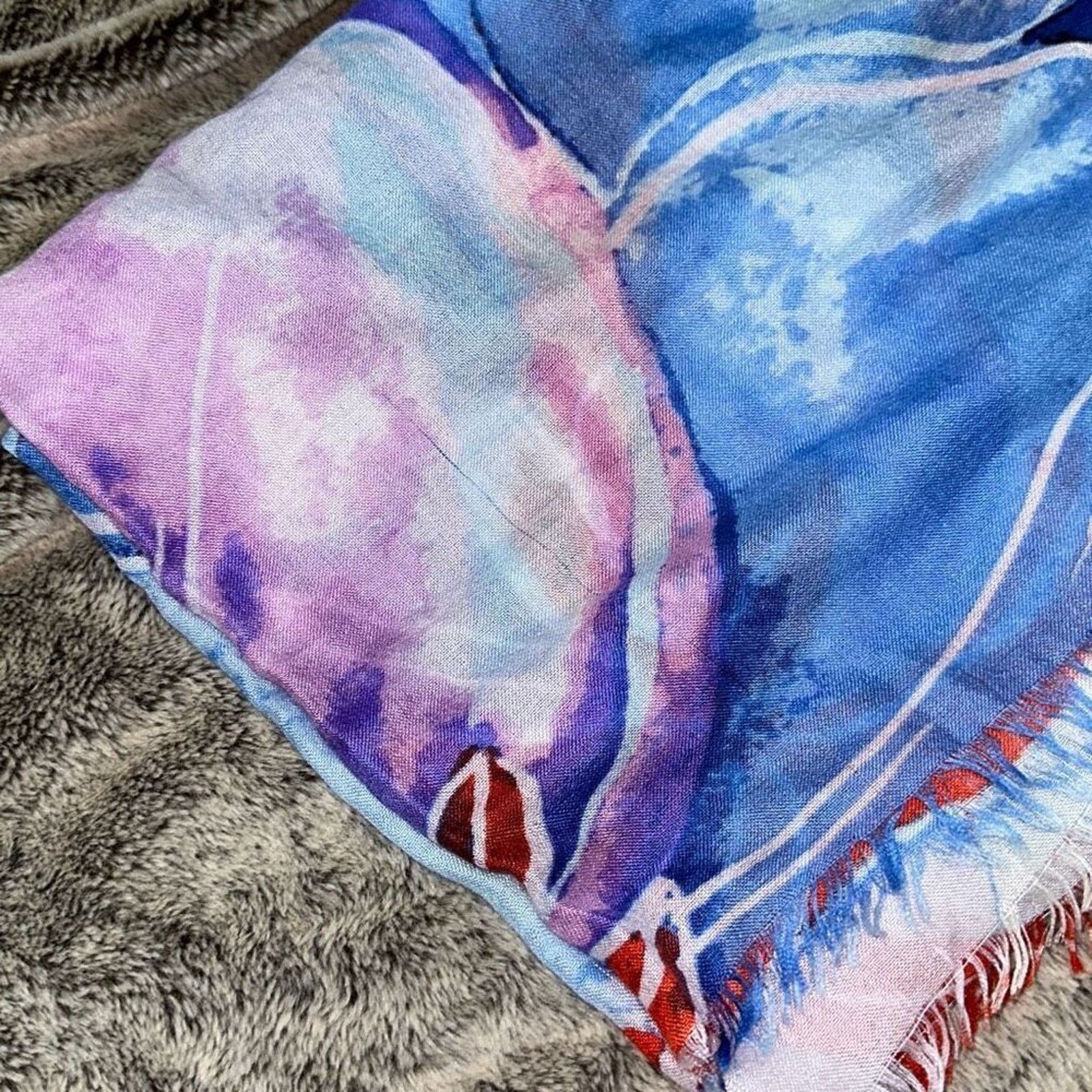 Nordstrom Nordstrom Multicolor Lightweight Pashmina | Sz S Size ONE SIZE - 4 Thumbnail