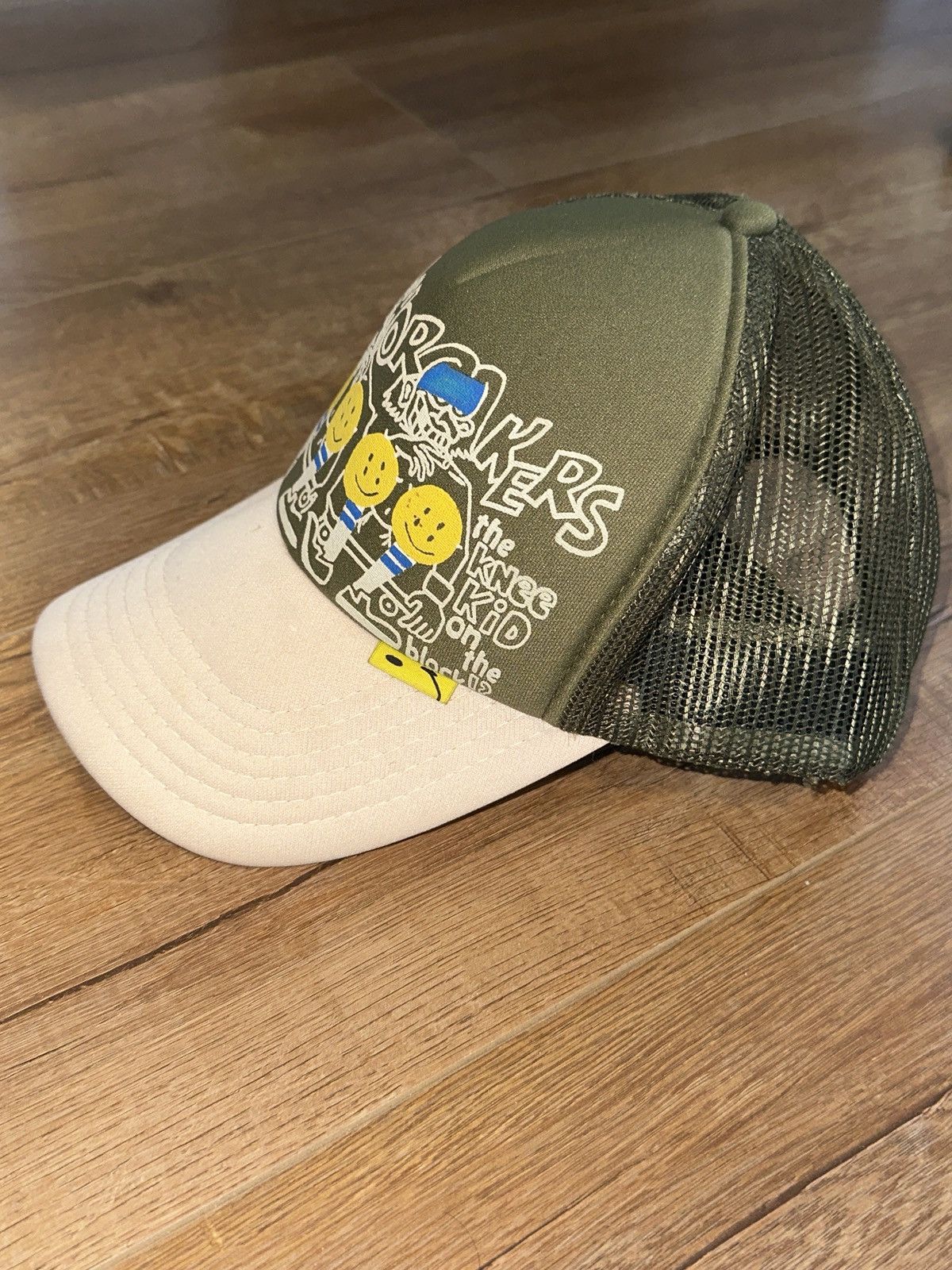 Kapital Kountry Kapital Knee Kid On The Block Track Trucker Hat Olive Size ONE SIZE - 3 Thumbnail