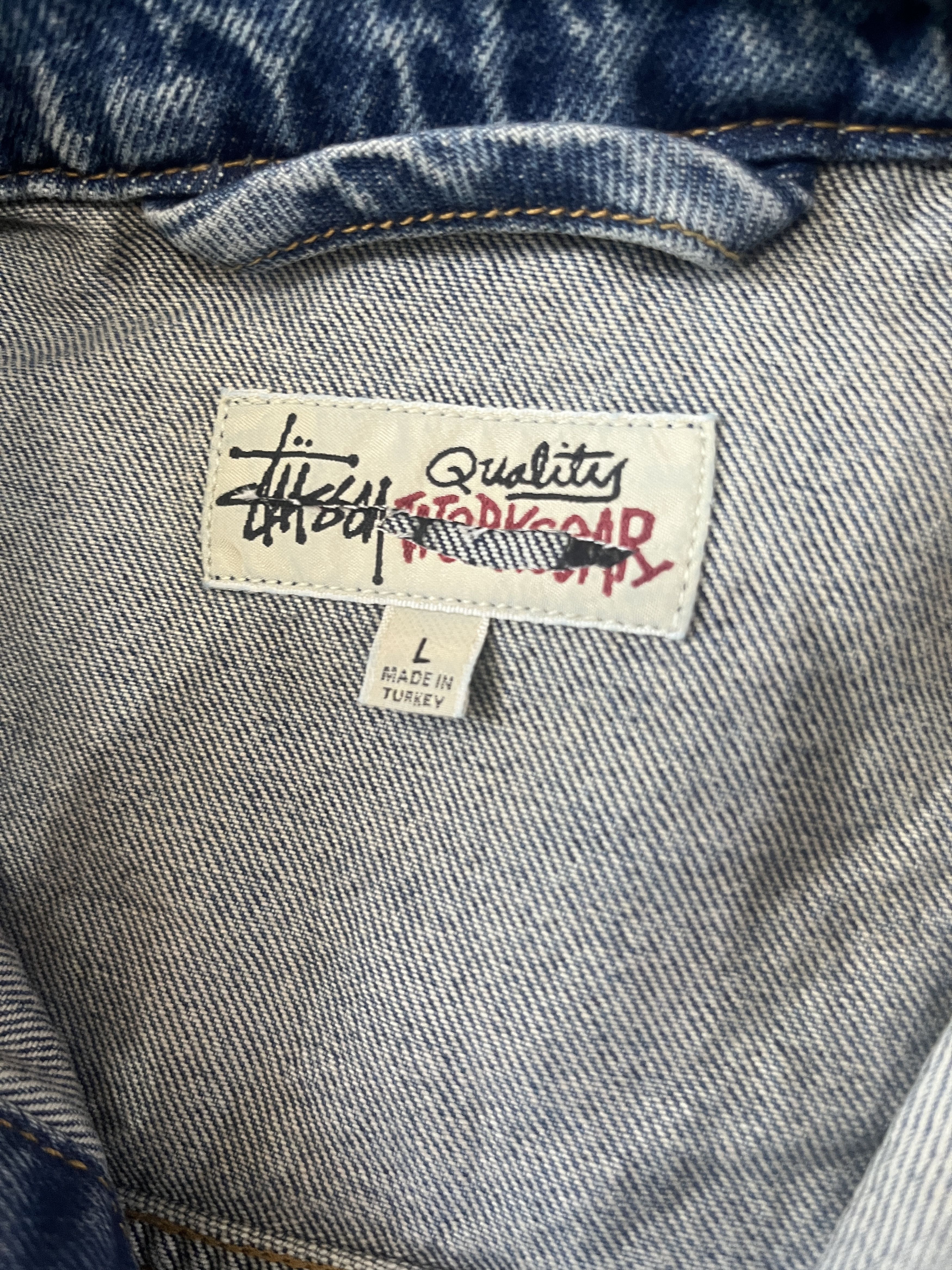Stussy TRUCKER JACKET DENIM Size US L / EU 52-54 / 3 - 7 Thumbnail