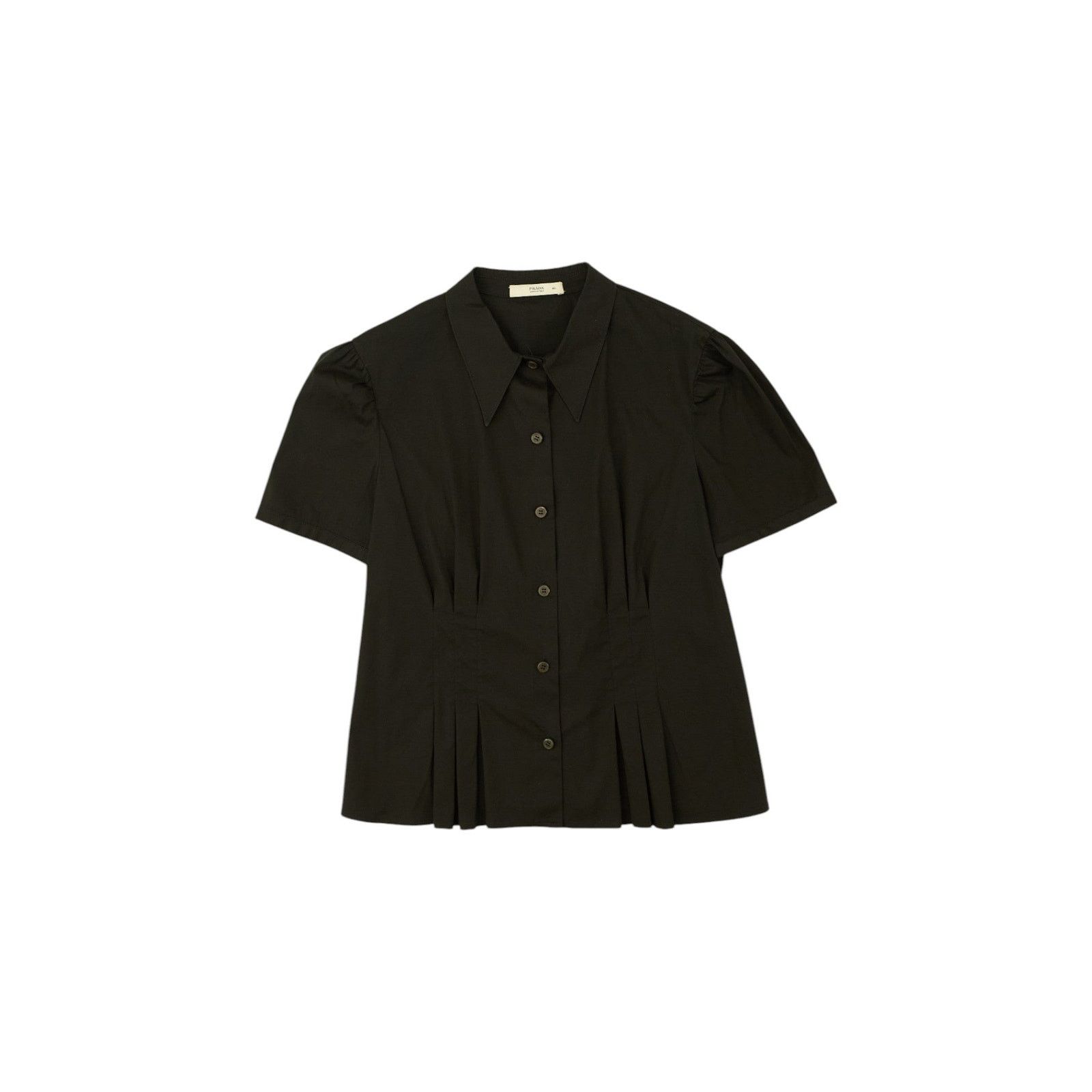 Prada S/S 2007 Black Short Sleeve Top Size L / US 10 / IT 46 - 1 Thumbnail
