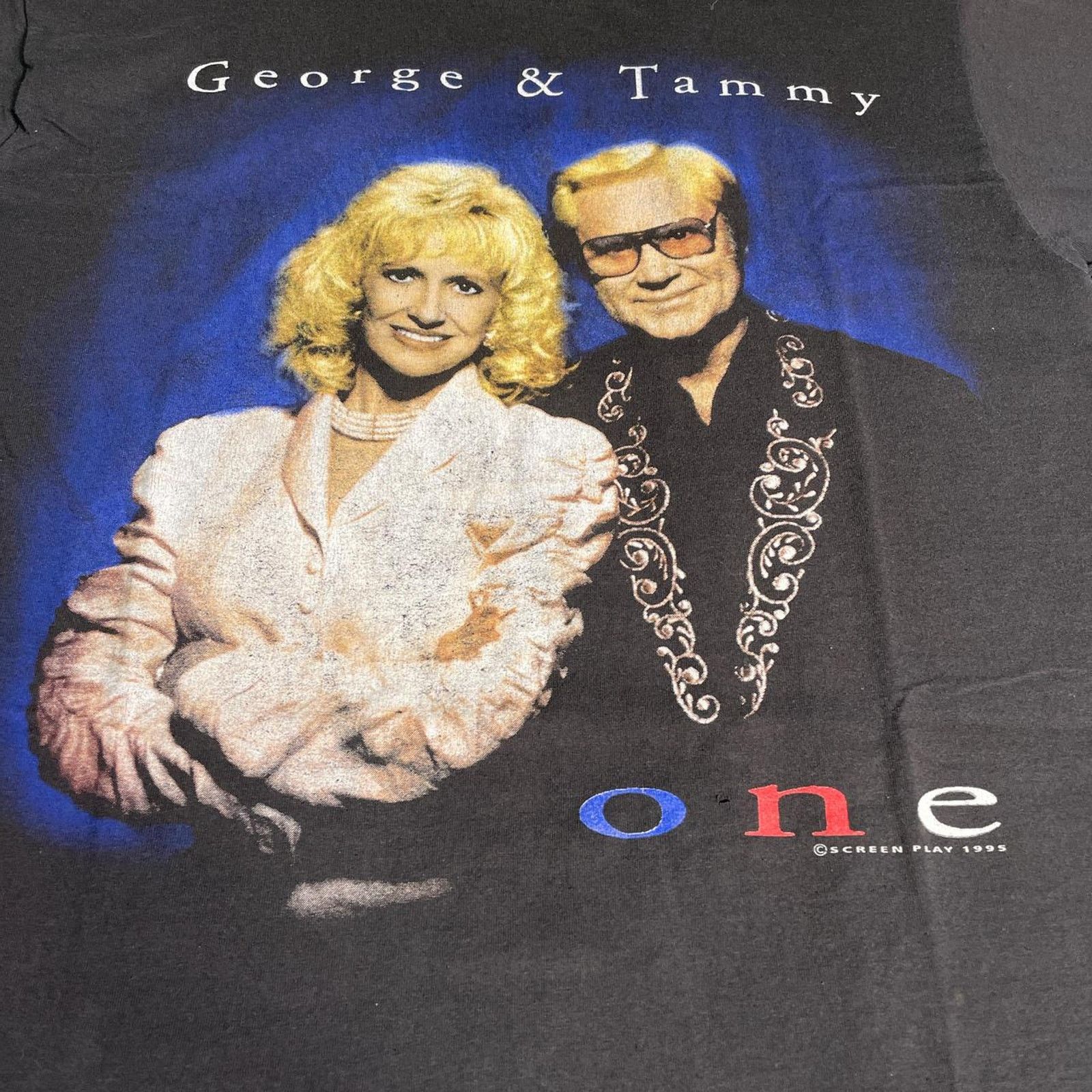Vintage Vintage 1995 George Jones Tammy Wynette Tour One Country Tee Size US L / EU 52-54 / 3 - 3 Thumbnail