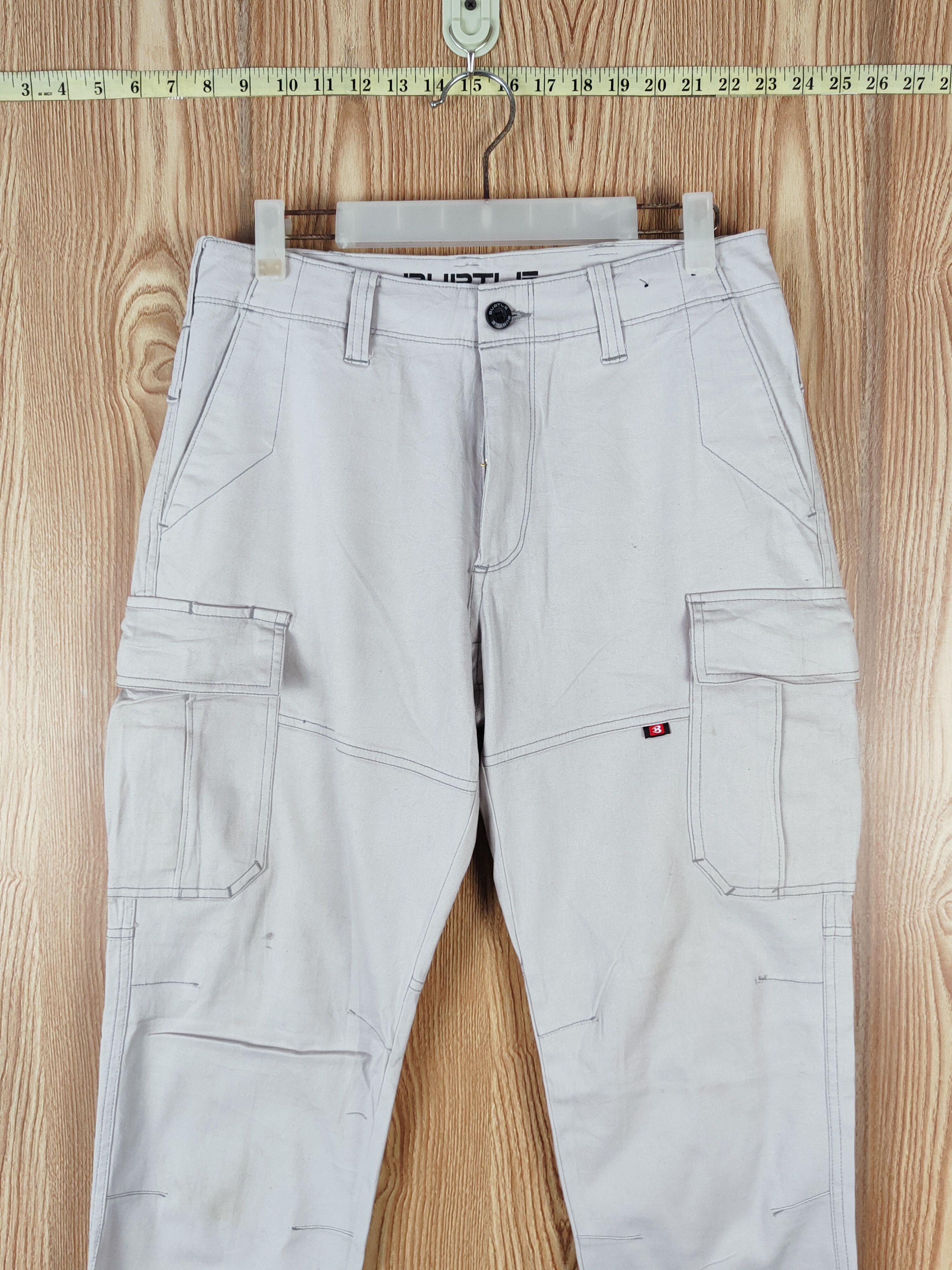 Japanese Brand Burtle Light Gray Multipocket Tactical Cargo Pants #W324 Size US 30 / EU 46 - 2 Thumbnail