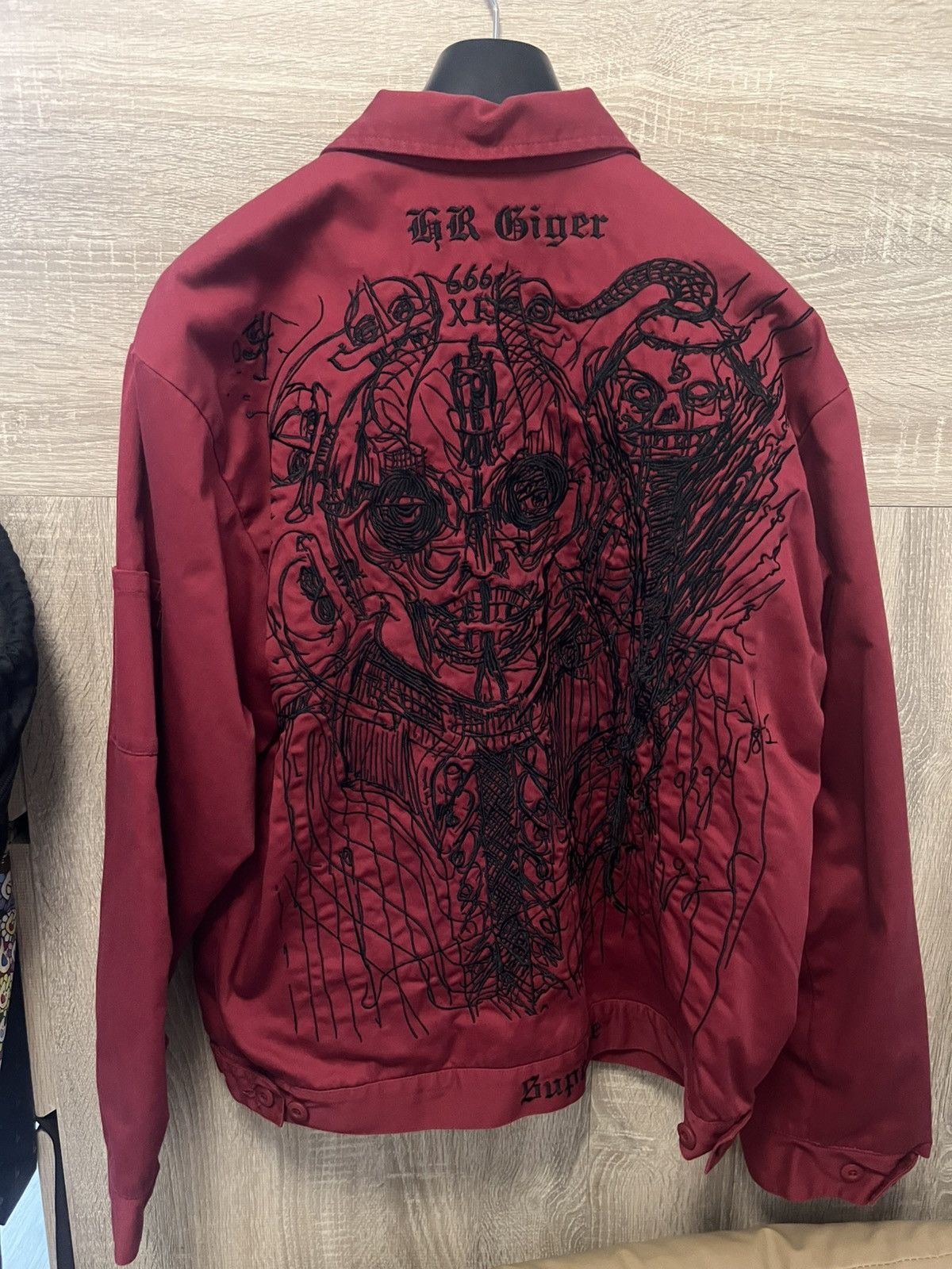 supreme hr giger aliens work jacket windbreaker bomber