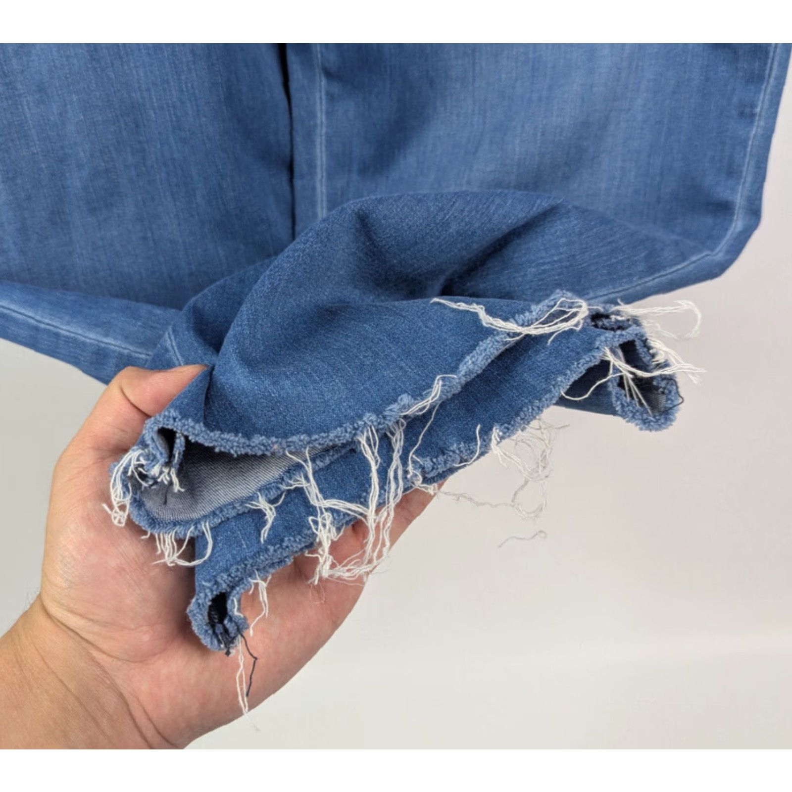 Frank & Eileen Frank & Eileen Kinsale 1977 Wash Denim Raw Hem Pants Size 12 Women Blue Straight Size 34" / US 12 / IT 48 - 2 Thumbnail