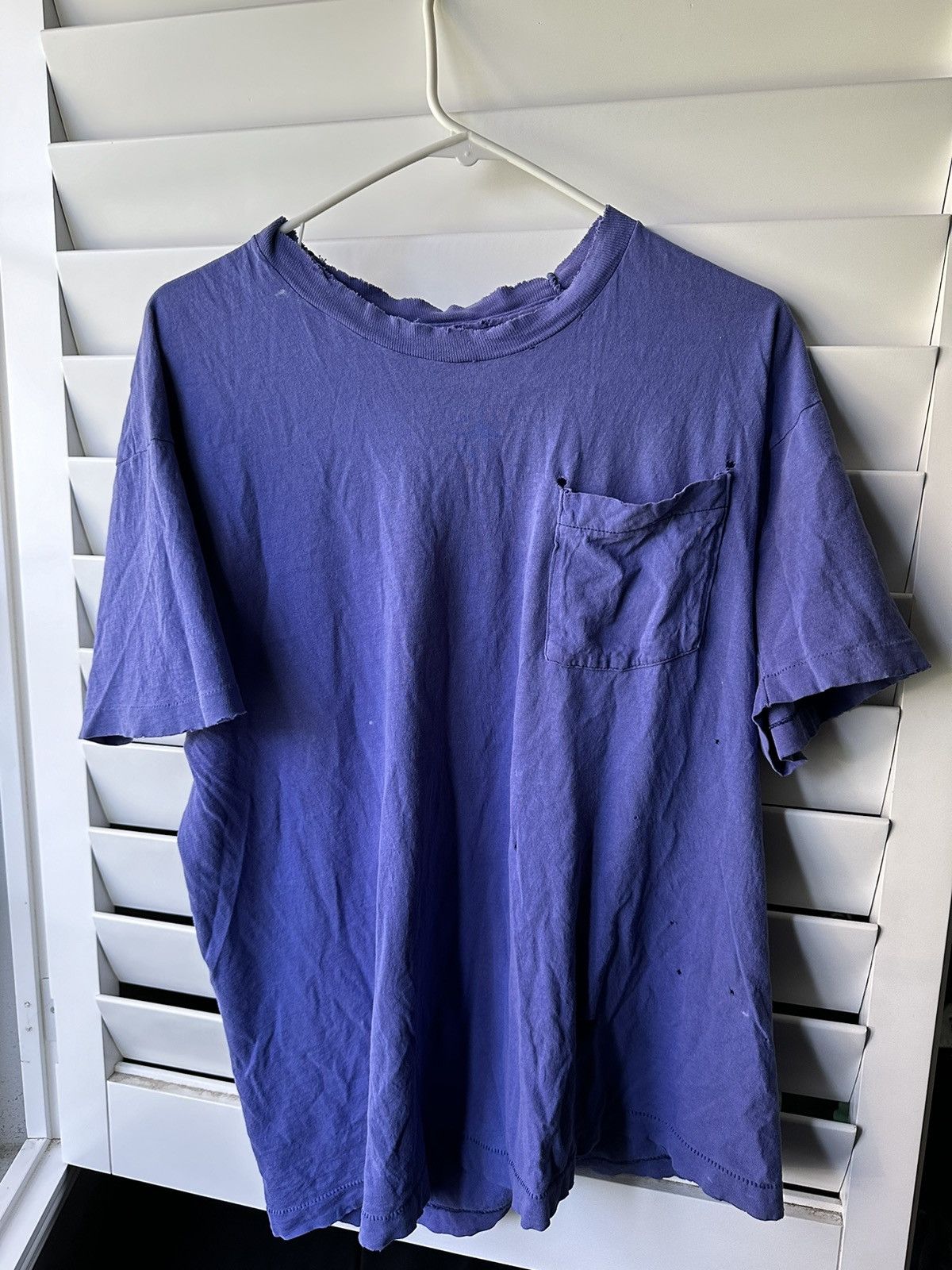 Vintage VINTAGE SINGLE STITCH BLUE T SHIRT LARGE Size US L / EU 52-54 / 3 - 1 Thumbnail