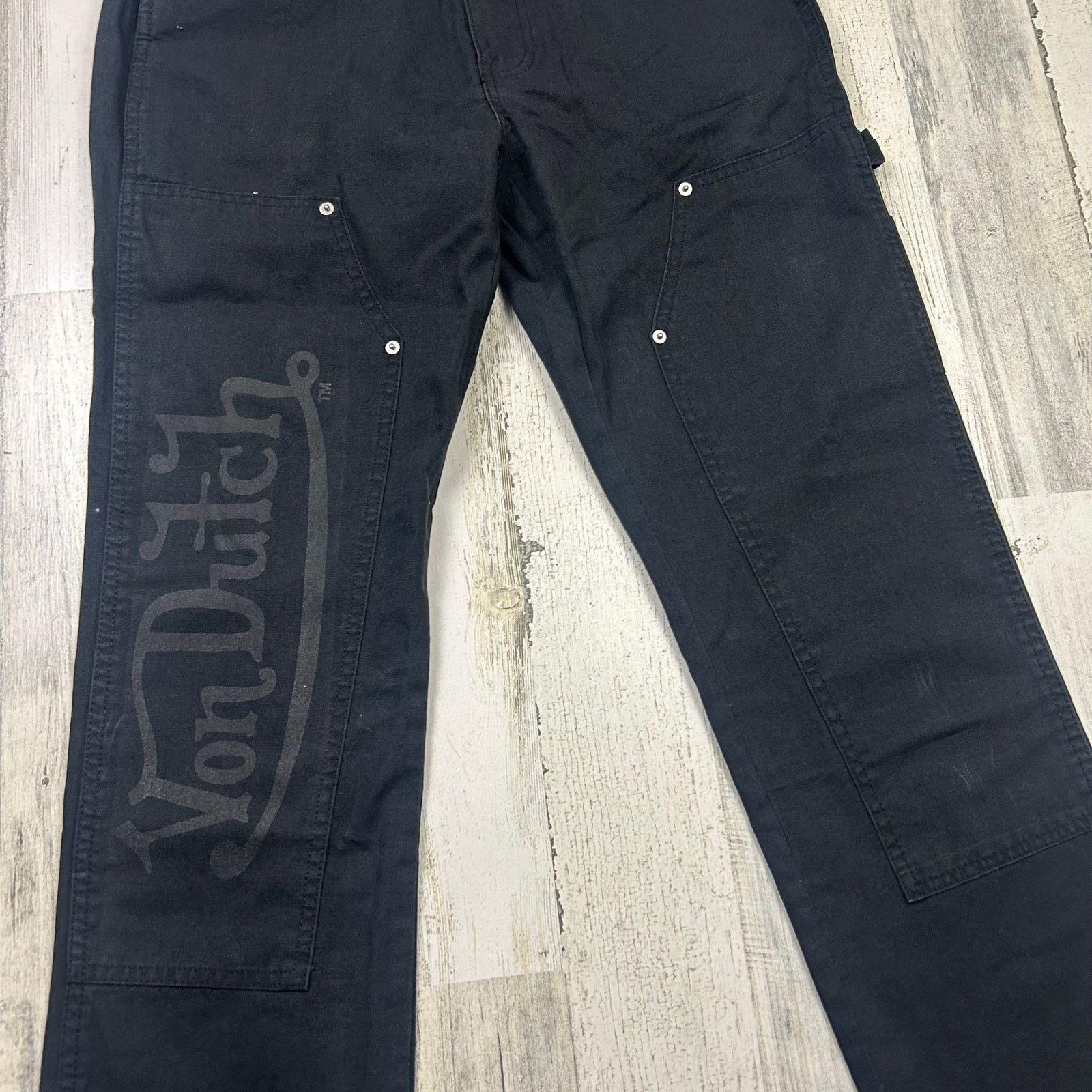 Von Dutch Von Dutch Double Knee Carpenter Black Pants Brand New Unworn Size US 32 / EU 48 - 2 Thumbnail