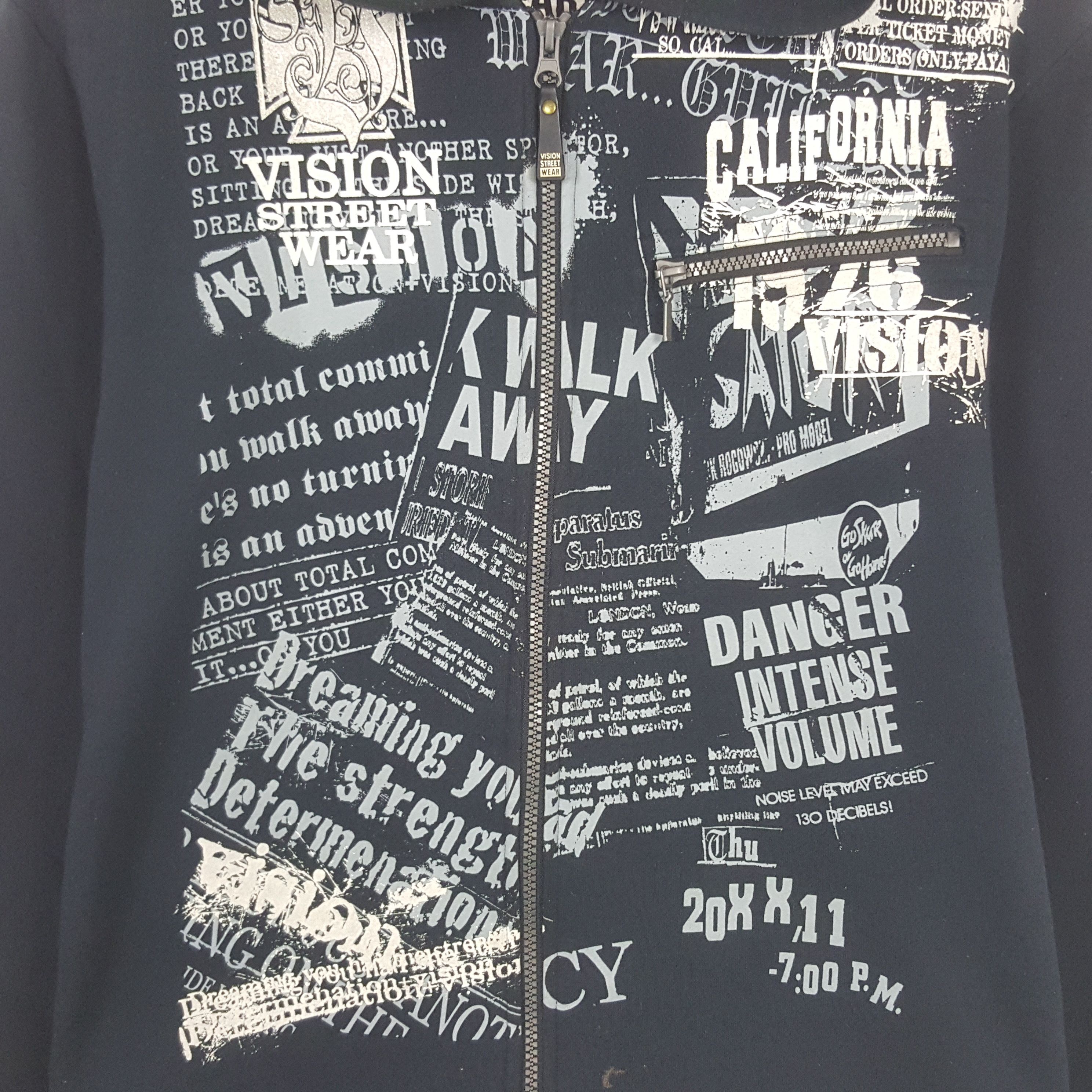 Vintage × Vision Streetwear Vintage Vision Streetwear Zipper Sweatshirt Hoodies Size US S / EU 44-46 / 1 - 2 Thumbnail