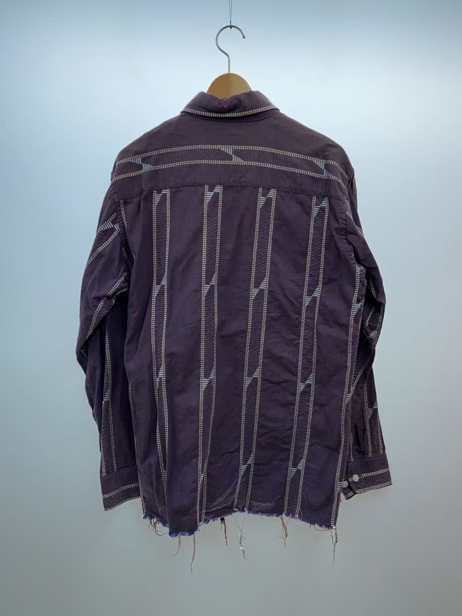SS21 Frayed Hem Striped Button Shirt