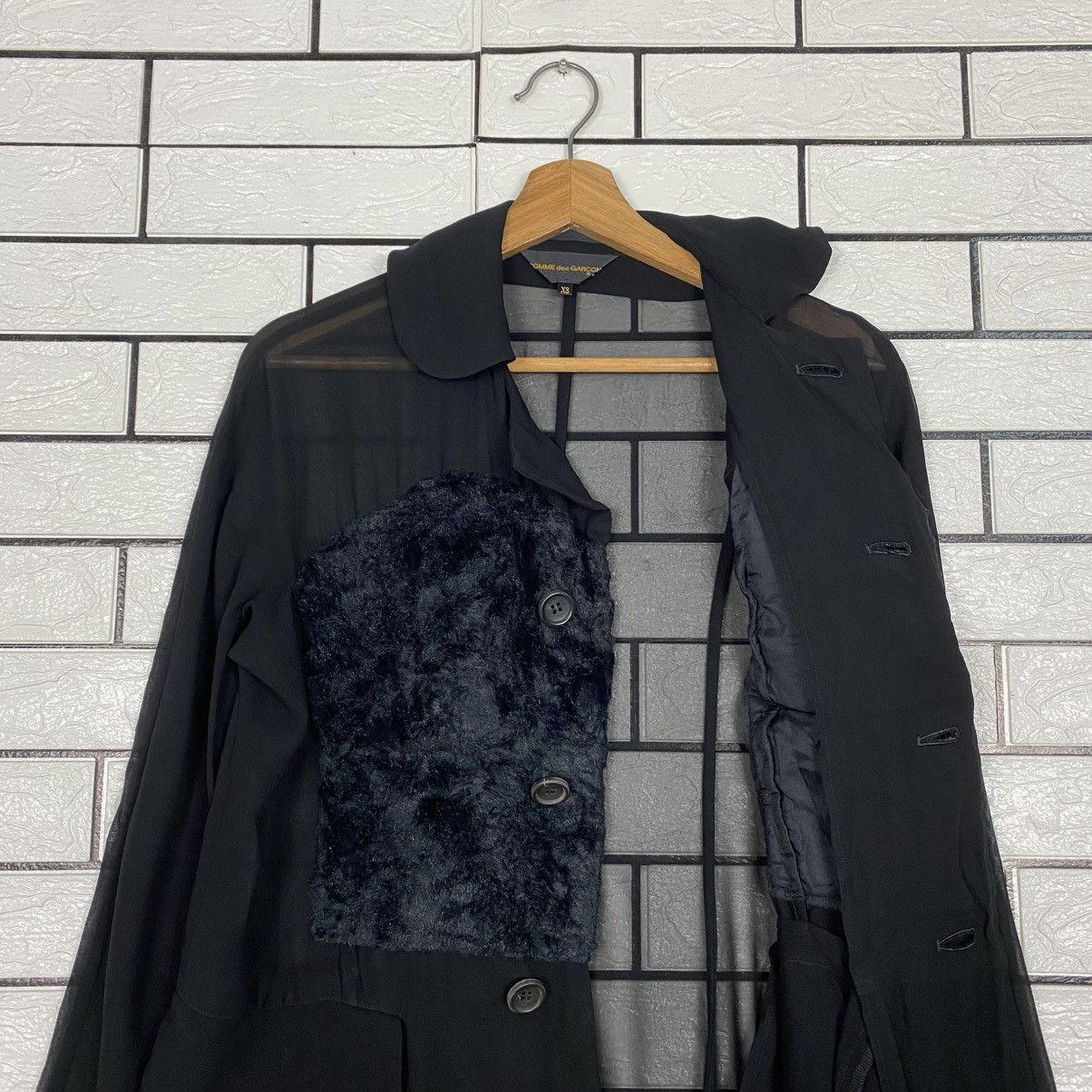Comme des Garcons 🔥AD2015 COMME DES GARCONS SHEER DRAPED DUSTER DRESS RUNWAY Size XS / US 0-2 / IT 36-38 - 10 Thumbnail