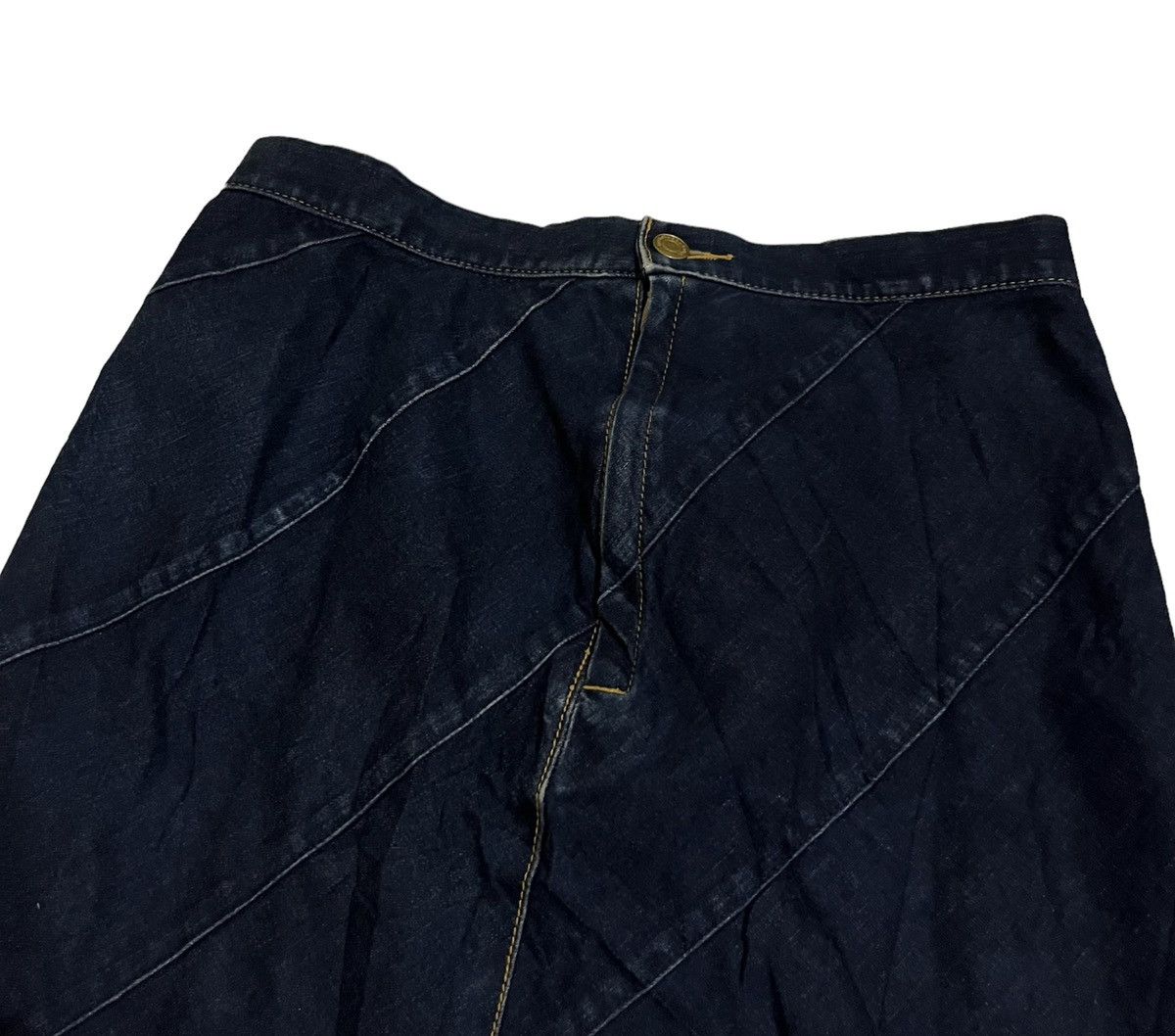 Kapital 00s Japanese brand Mercibeaucoup skirt denim blue Size 29" - 3 Thumbnail