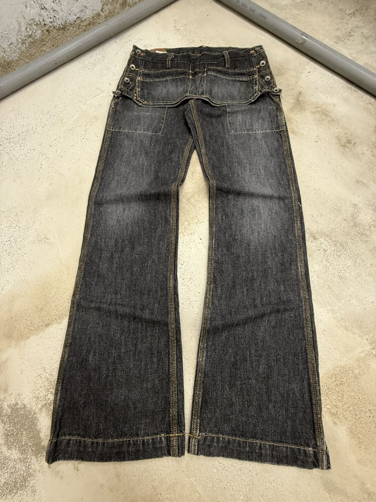 Le Grande Bleu (L.G.B.) Branch Department 50s Reissue Work Wear Flared Jeans Size US 30 / EU 46 - 1 Thumbnail