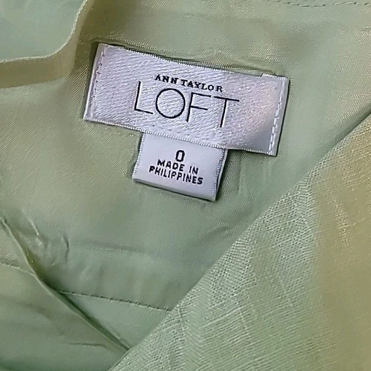 Ann Taylor Loft Linen Summer Dress Lime Green Size 0