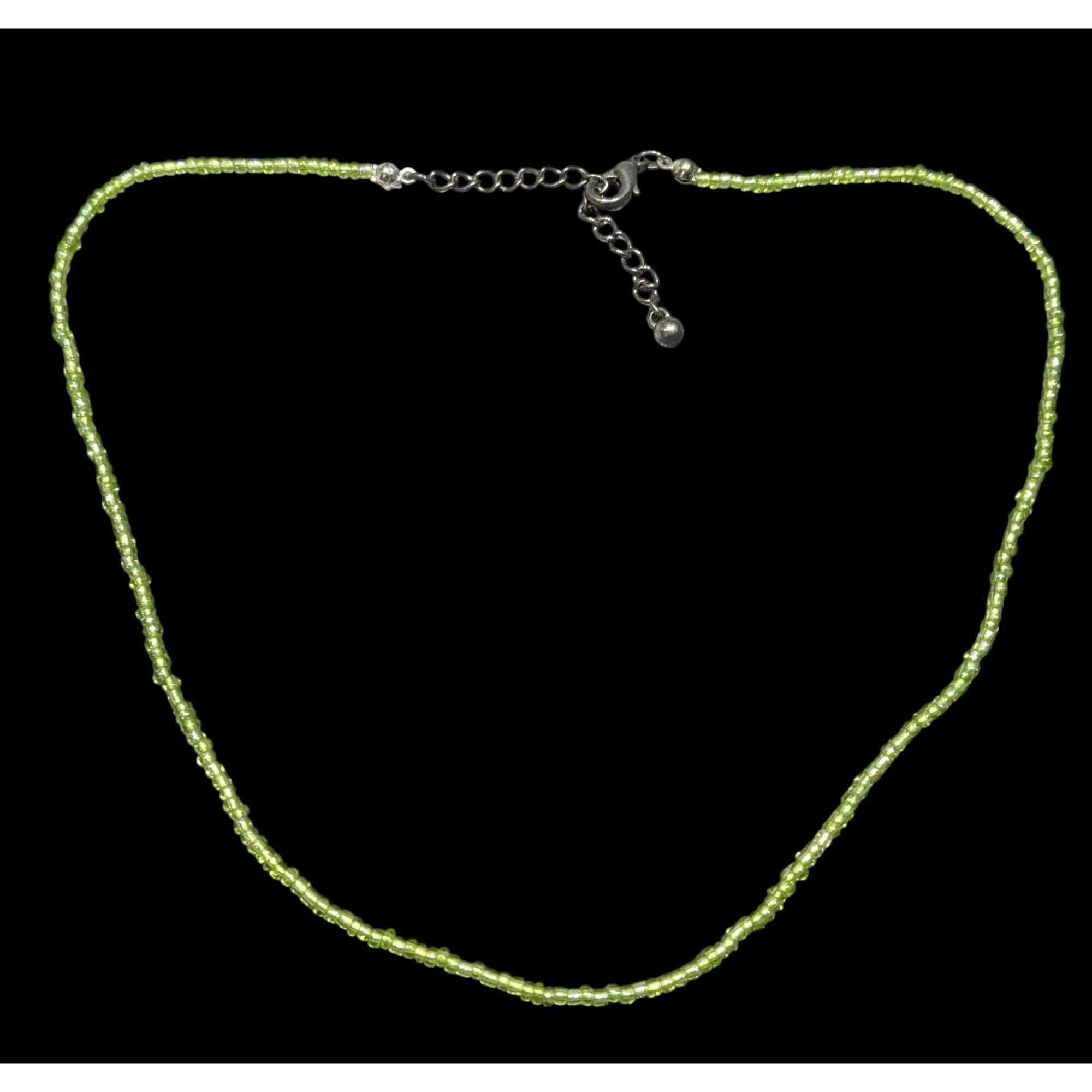 Other Summery Lime Green Glass Seed Beaded Necklace Size ONE SIZE - 1 Thumbnail