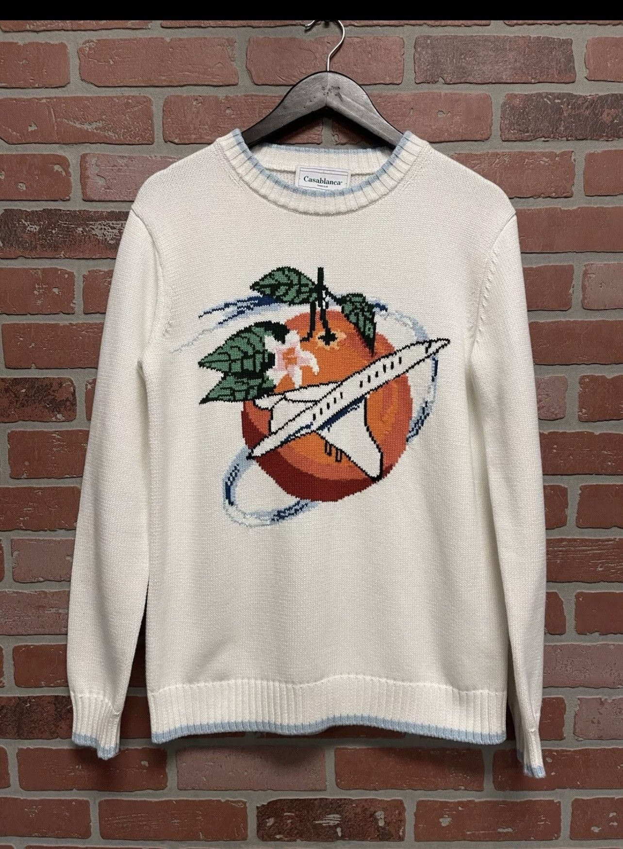 Casablanca Size S - Casablanca Instarsia Jumper Orbite Autour Orange Size US S / EU 44-46 / 1 - 1 Thumbnail