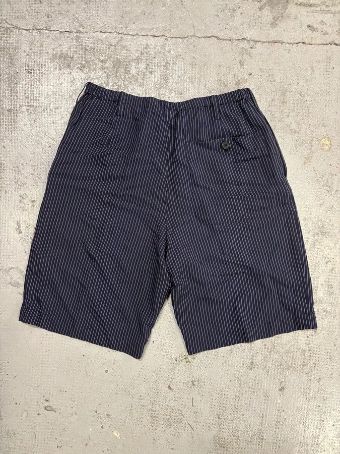 Dries Van Noten Dries Van Noten Navy Acetate Viscose Pinstripe Shorts Size US 30 / EU 46 - 7 Thumbnail