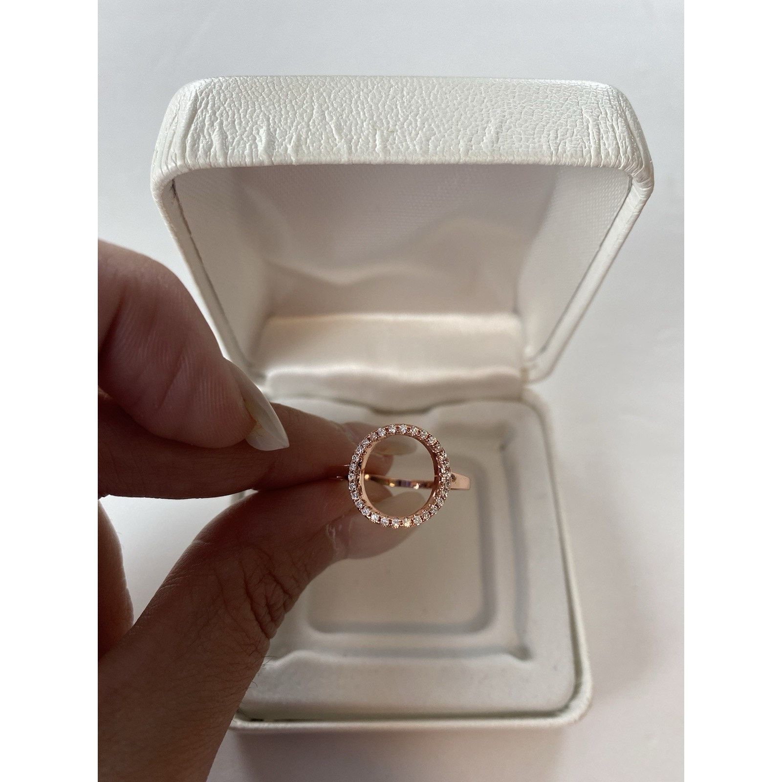 Other Rose Gold Open Circle Karma Ring Stacking Circle Dainty Sz 9 Size ONE SIZE - 7 Thumbnail