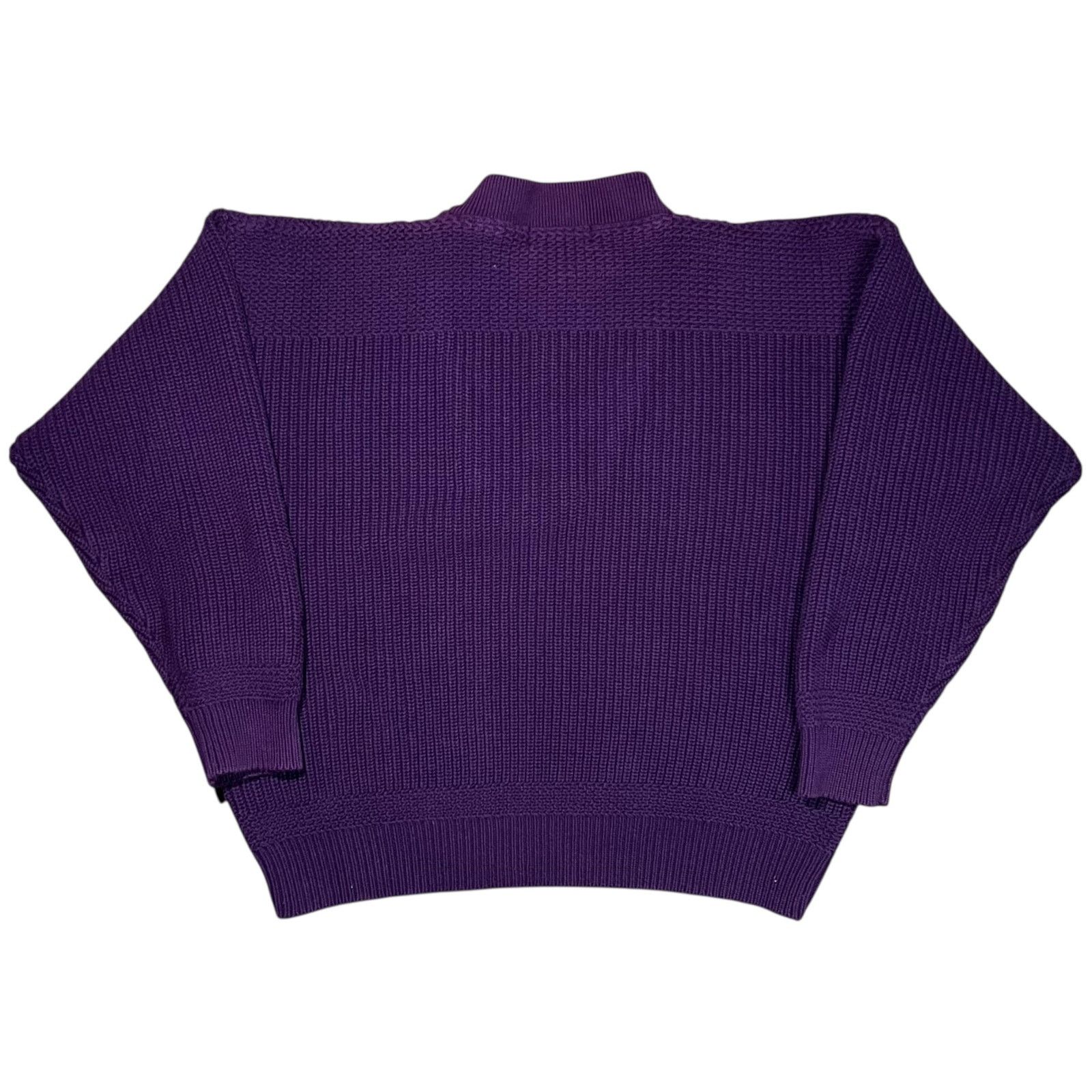 Eddie Bauer × Vintage Vintage 90s Eddie Bauer purple knit Henley sweater (L) Size US L / EU 52-54 / 3 - 6 Thumbnail