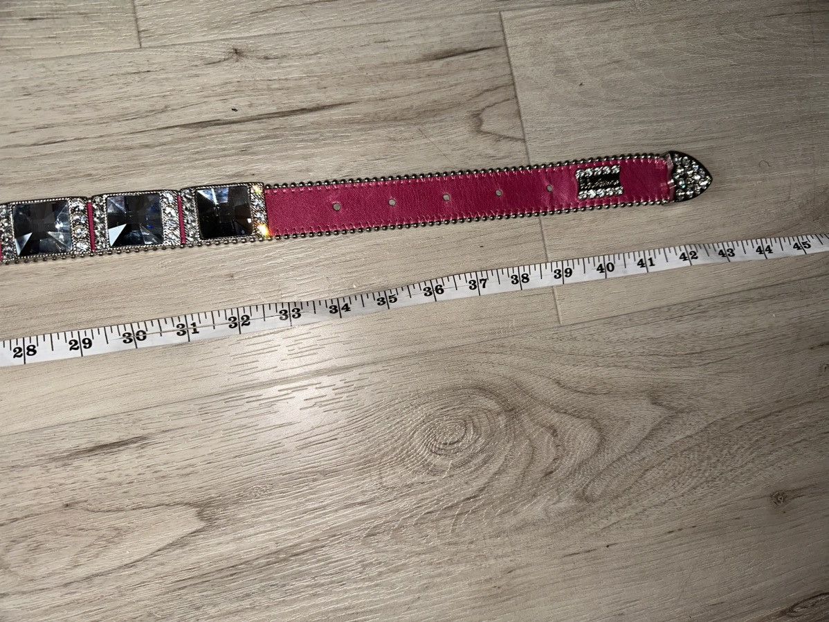 B.B. Simon AUTHENTIC BB SIMON Belt HOT PINK Swarovski Crystals Sx XL Size 34 - 7 Thumbnail