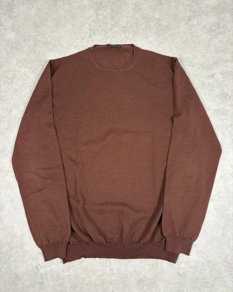 Prada 2000s Prada Brown Minimalist Sweater Size US M / EU 48-50 / 2 - 1 Thumbnail
