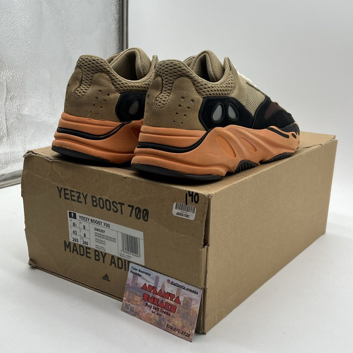 Adidas Yeezy boost 700 Enflame Amber Size US 8.5 / EU 41-42 - 5 Thumbnail