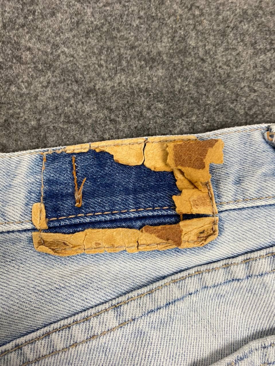 Big John vintage big john light wash distressed denim nice design Size US 31 - 6 Thumbnail
