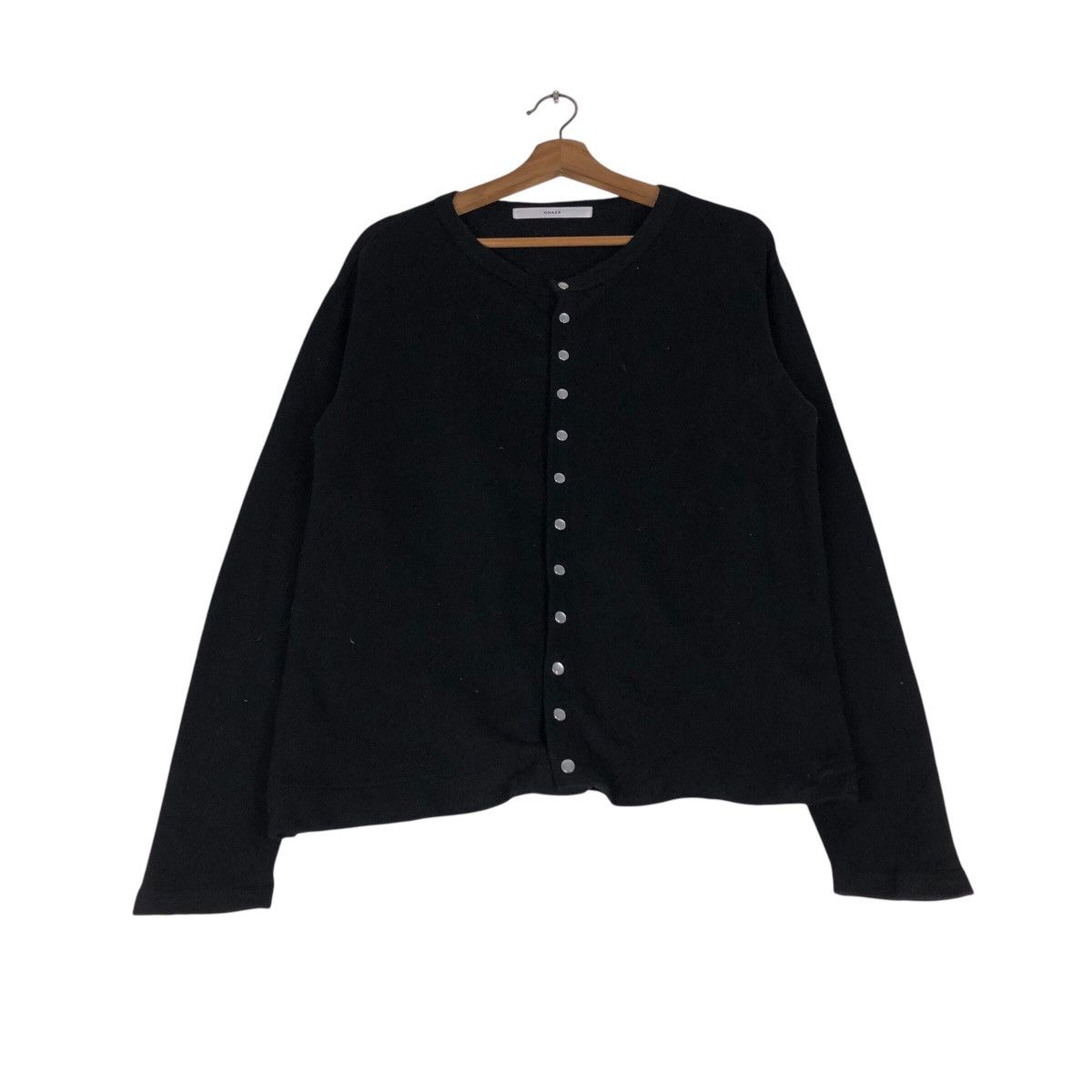 Japanese Brand OMNES Classic Black Knitwear Button Cardigan Issey Miyake Size US M / EU 48-50 / 2 - 3 Thumbnail