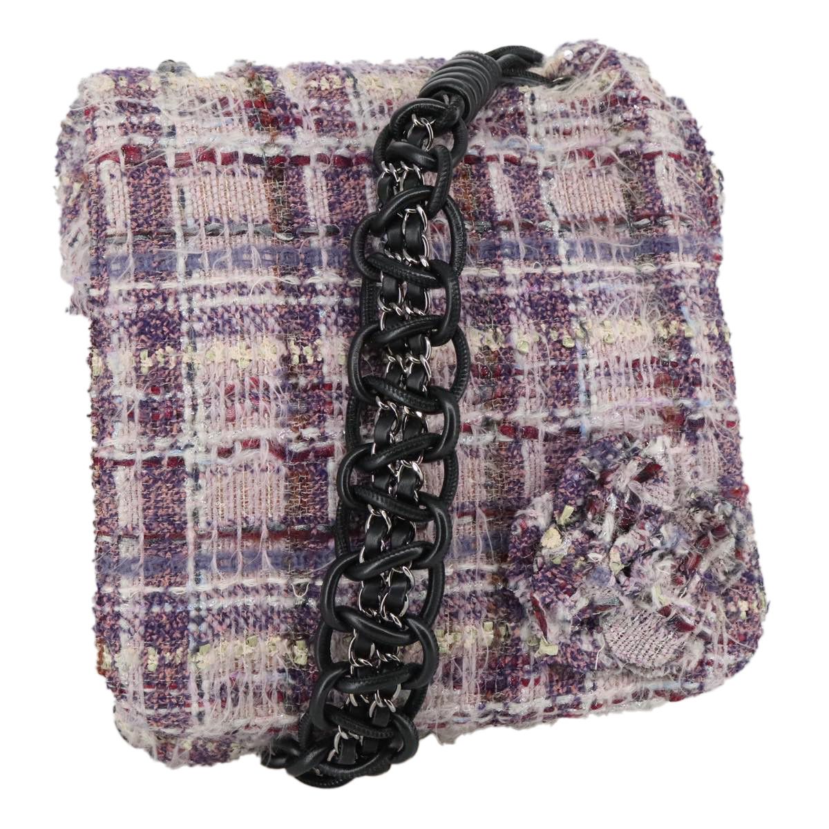 Chanel Camélia Purple Tweed Shoulder Bag (Pre-Owned) Size ONE SIZE - 1 Thumbnail