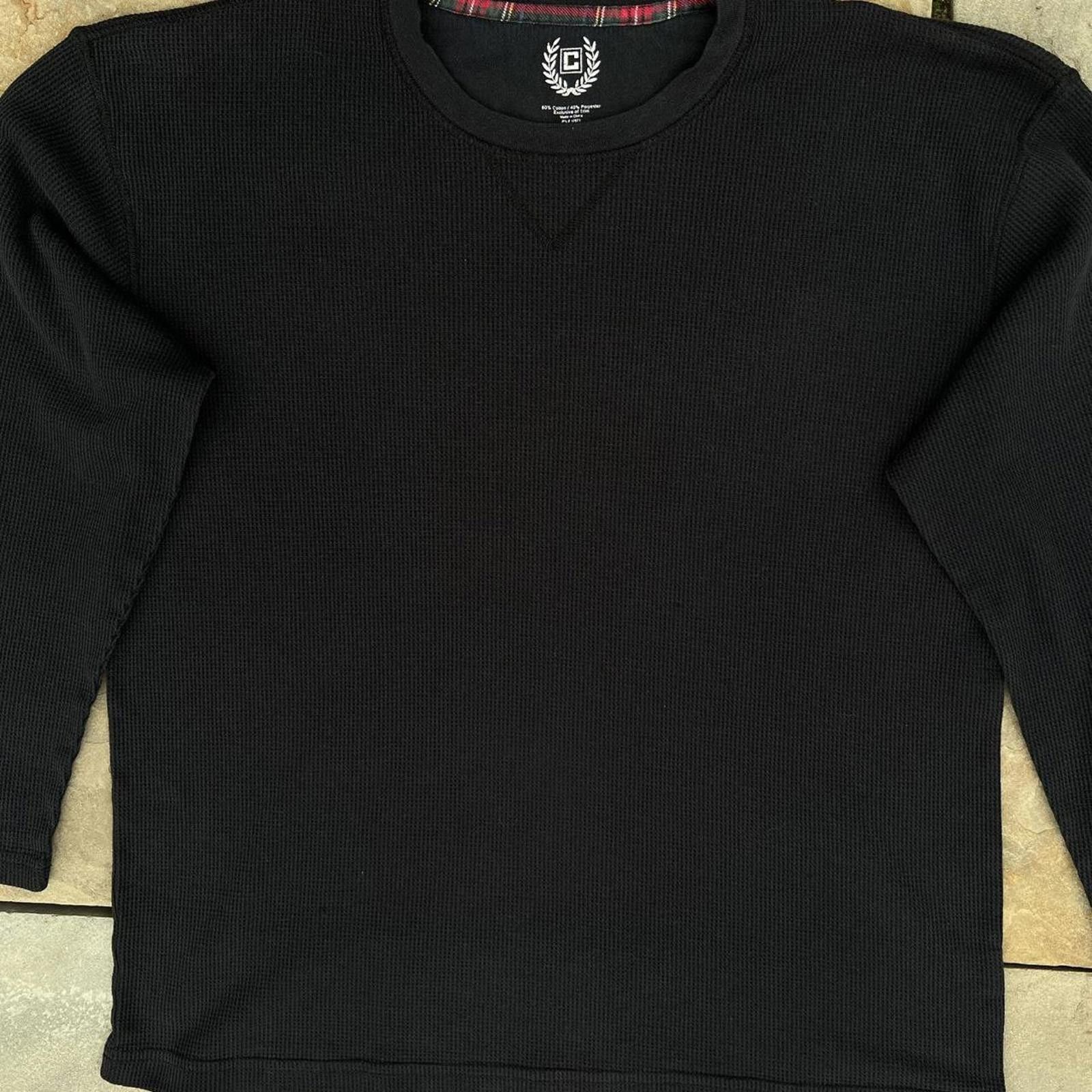 Chaps Y2K Chaps Black Waffle Knit Thermal Size US M / EU 48-50 / 2 - 2 Thumbnail