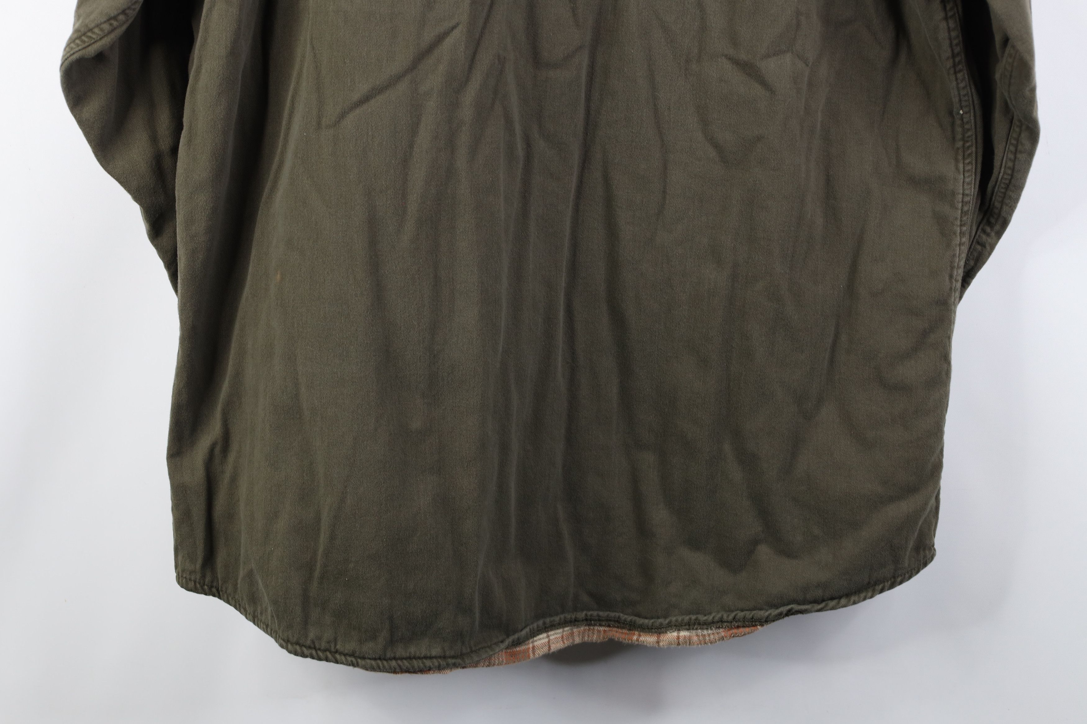 Vintage Vintage 90s Streetwear Lined Twill Button Shirt Jacket Jac Size US XL / EU 56 / 4 - 16 Thumbnail