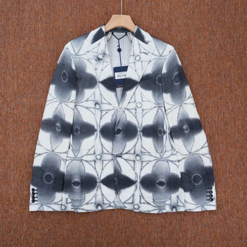 Louis Vuitton louis vuitton black white floral print blazer-dmc Size US L / EU 52-54 / 3 - 1 Thumbnail