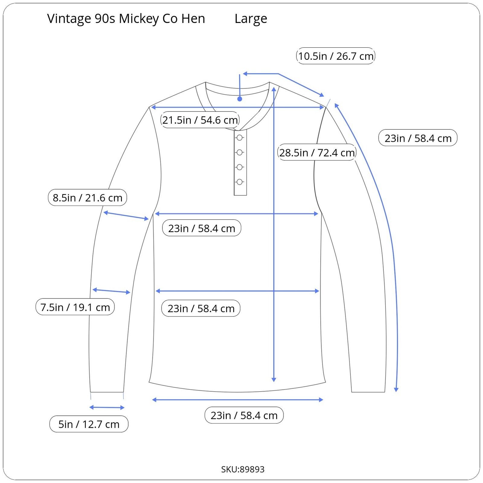 Mickey & Co. Vintage 90s Mickey Bleach Fade Single Stitch Henley L Size US L / EU 52-54 / 3 - 2 Thumbnail