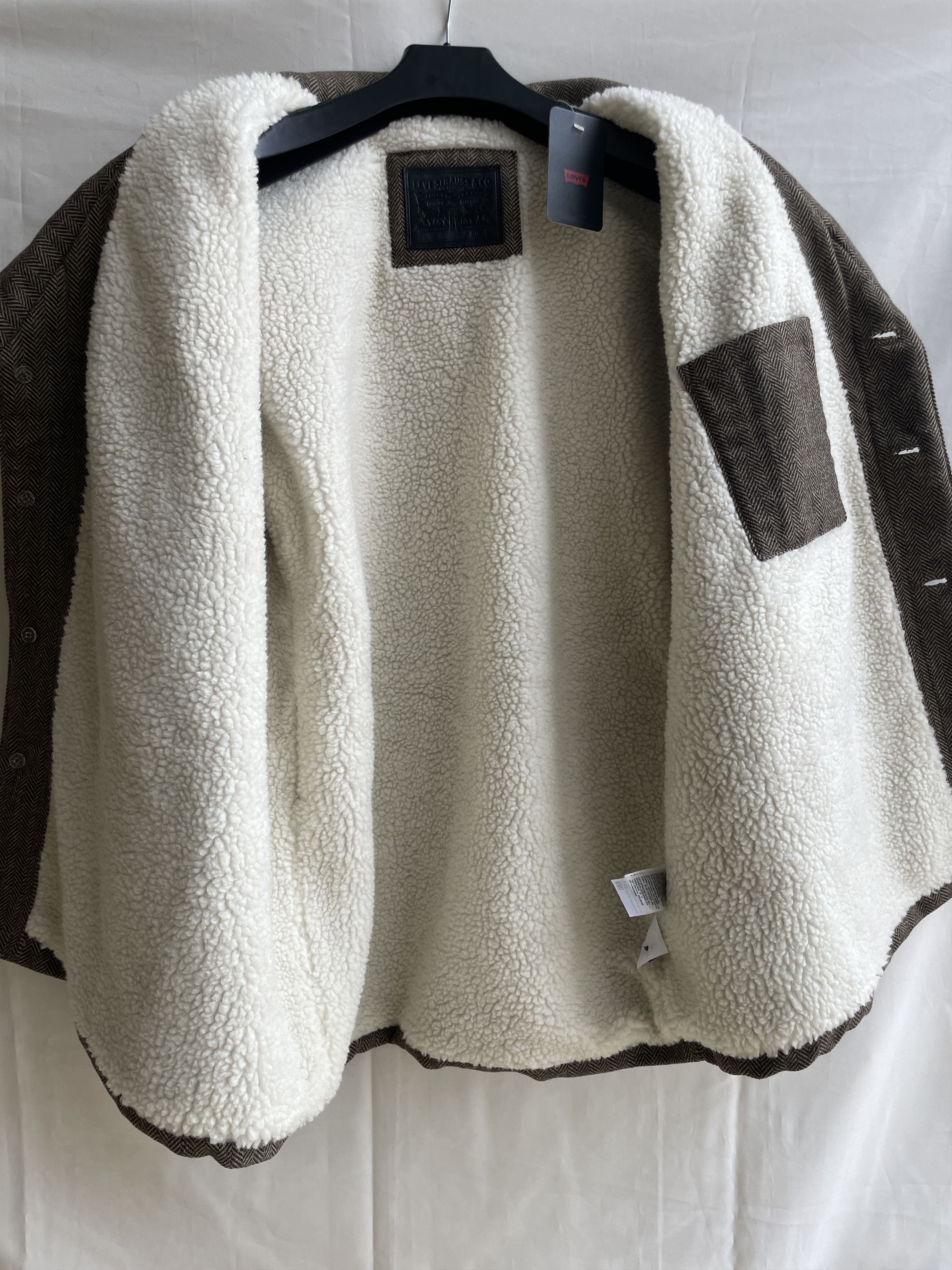 Levi's BNWT Levi's Jasper Club Herringbone Sherpa Lined Coat Size L Size US L / EU 52-54 / 3 - 3 Thumbnail