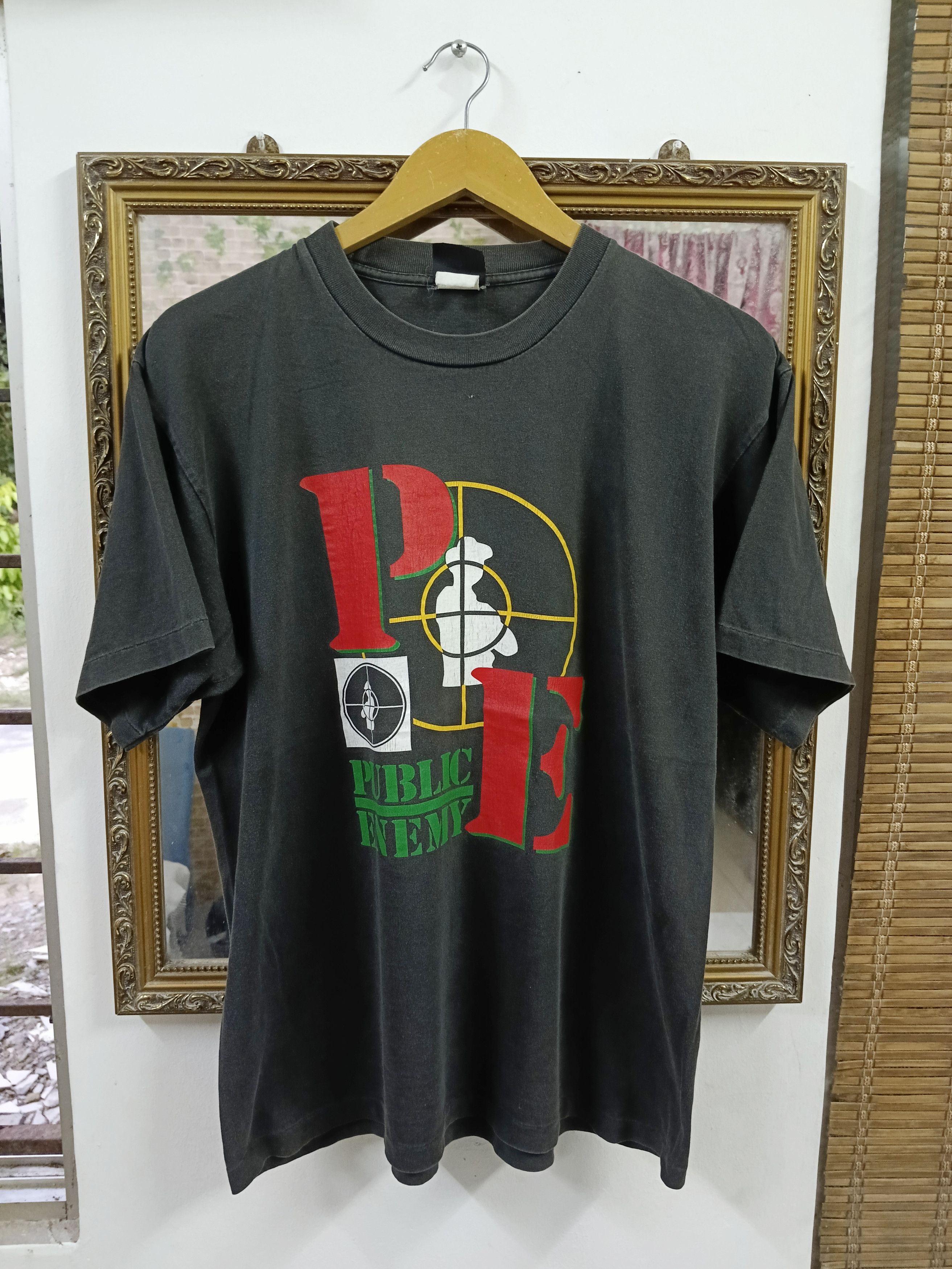 Public Enemy × Vintage DiSTRESSED FADE 90s Public Enemy Rap Tees Size US L / EU 52-54 / 3 - 2 Thumbnail