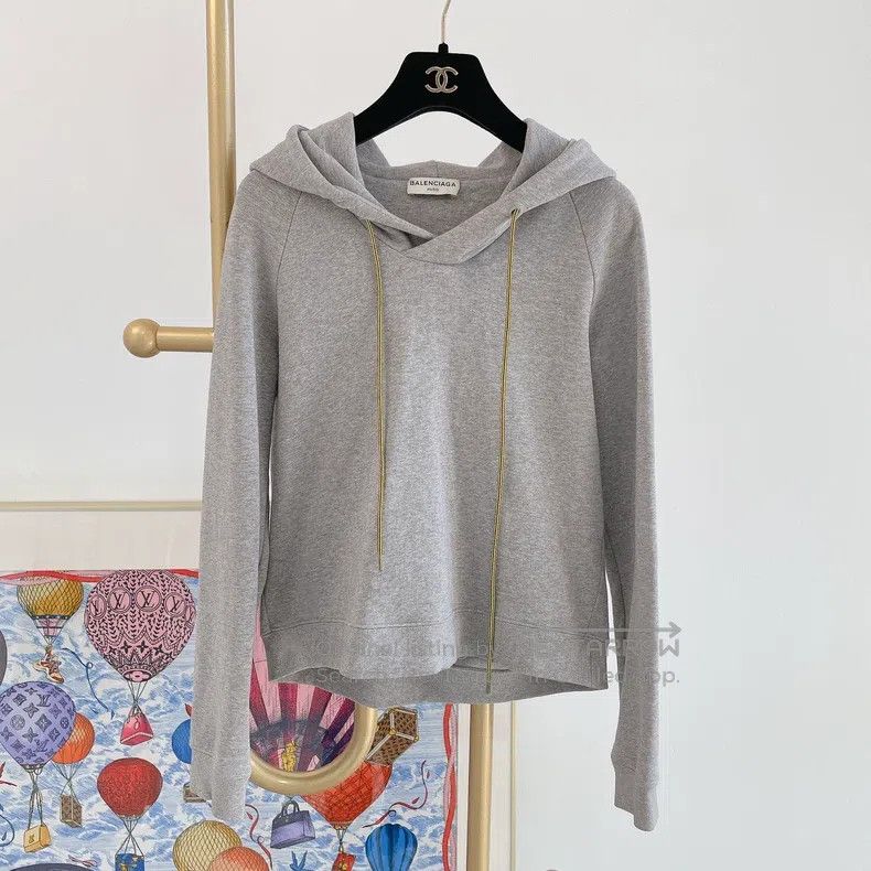 Balenciaga Balenciaga Gray Hooded Sweatshirt Size US XL / EU 56 / 4 - 1 Thumbnail