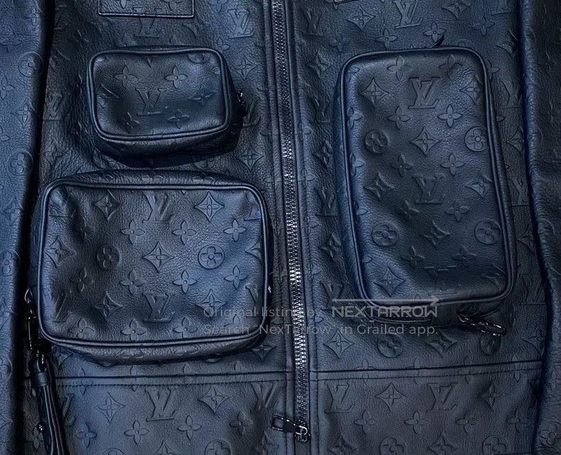 Louis Vuitton Black Louis Vuitton Embossed Leather Jacket. Size US M / EU 48-50 / 2 - 4 Thumbnail