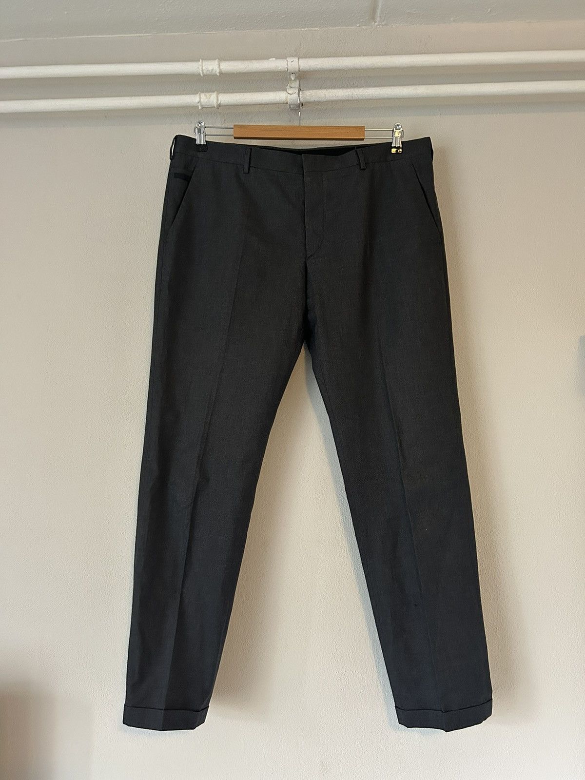 Image of Prada Grey Cotton Pants, Men's (Size 38)