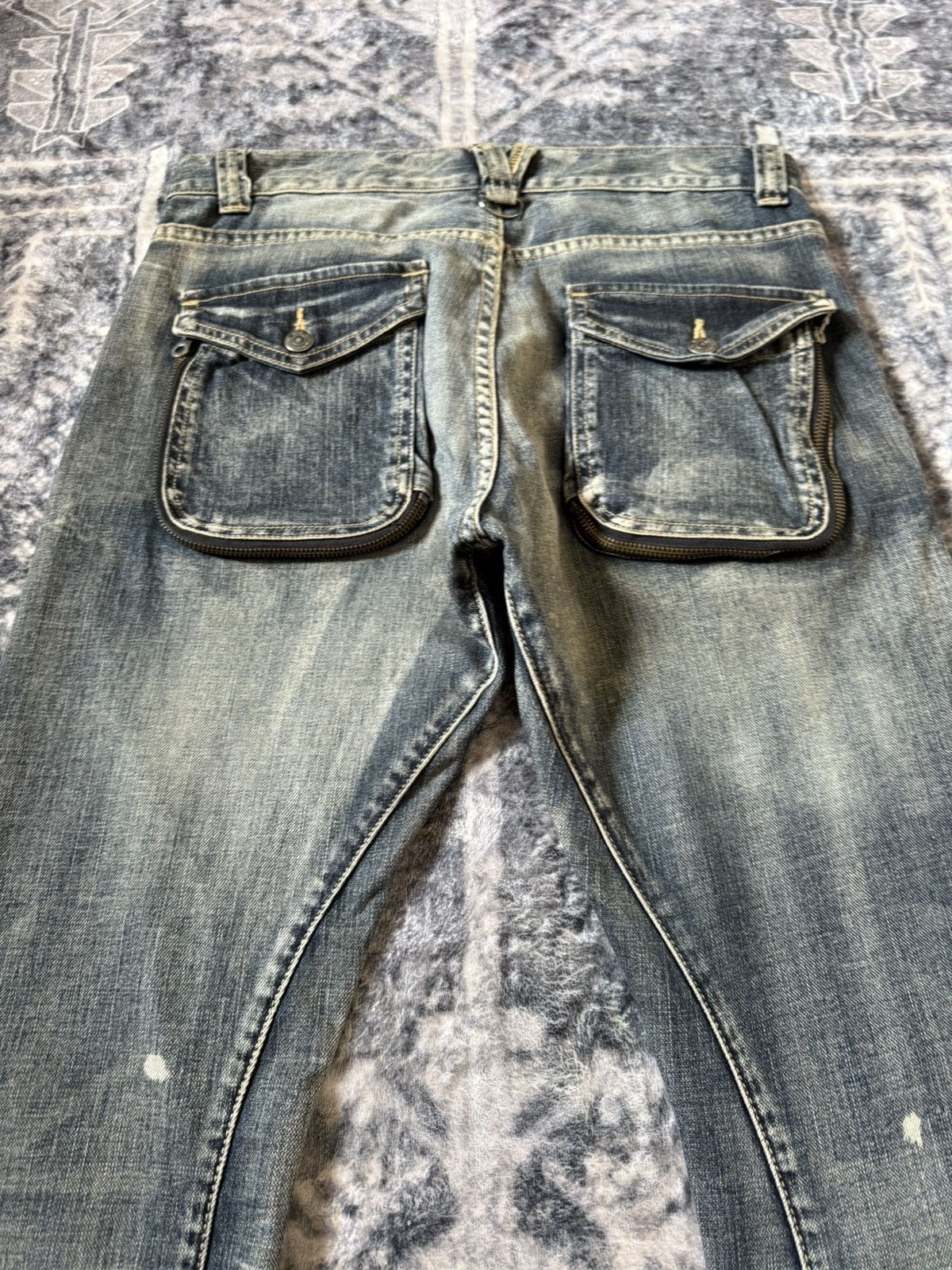 PPFM × The Smiths 2000s PPFM Japan Curve Leg Gun Pocket Jeans Size US 30 / EU 46 - 13 Thumbnail