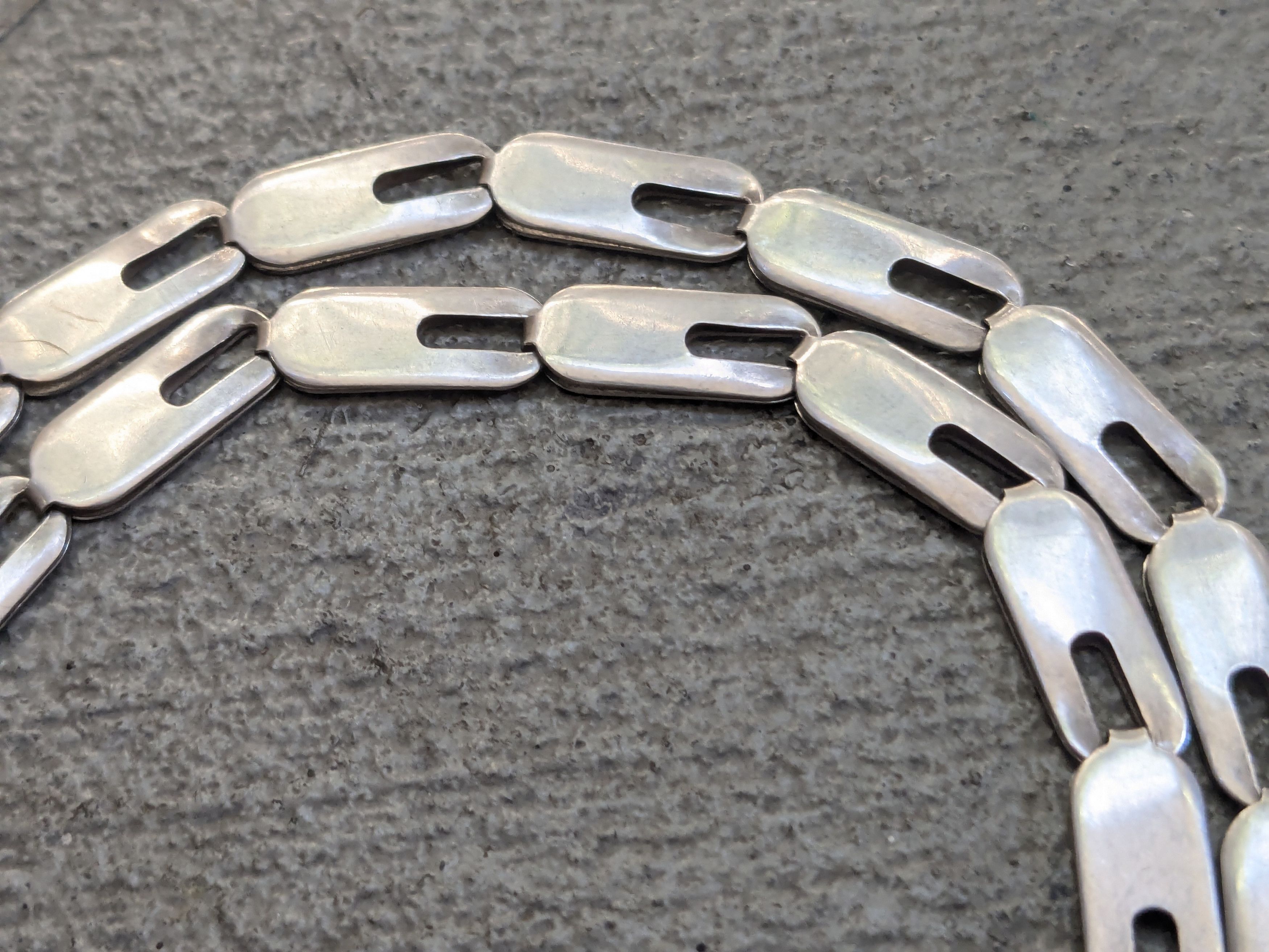 Vintage Vintage Sterling Silver Necklace 18" Modern Abstract Size ONE SIZE - 6 Thumbnail