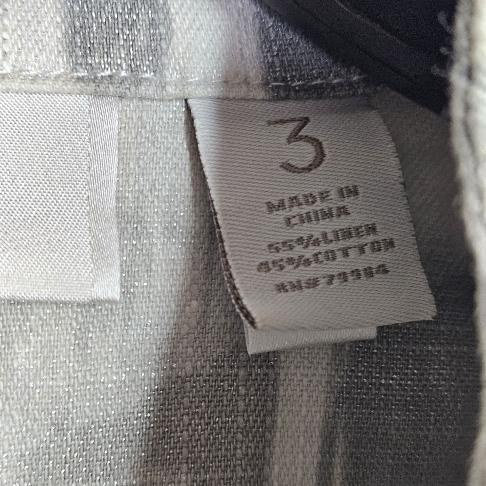 Vintage Chico’s Women’s Jacket XL Abstract Print Linen Cotton Casual Gray Button All Seasons Long Sleeve Size XL / US 12-14 / IT 48-50 - 6 Thumbnail