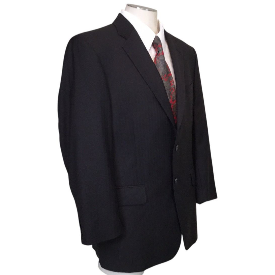 Jos. A. Bank Joseph A. Bank Suit Coat 42 Reg Black Signature Collection Size US L / EU 52-54 / 3 - 3 Thumbnail