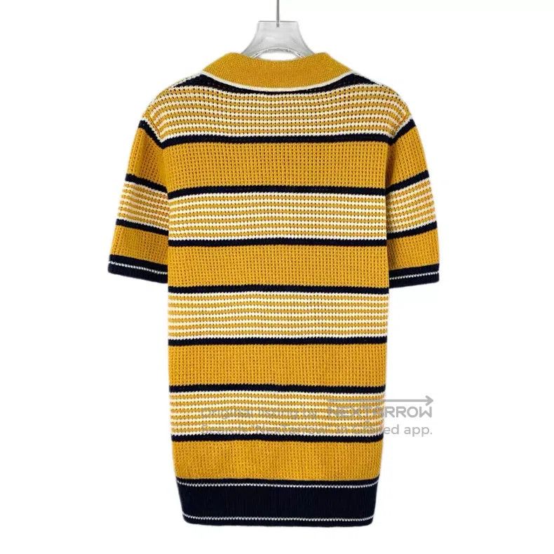 Valentino Valentino Single-breasted short-sleeved knitted polo shirt Size US XS / EU 42 / 0 - 2 Thumbnail