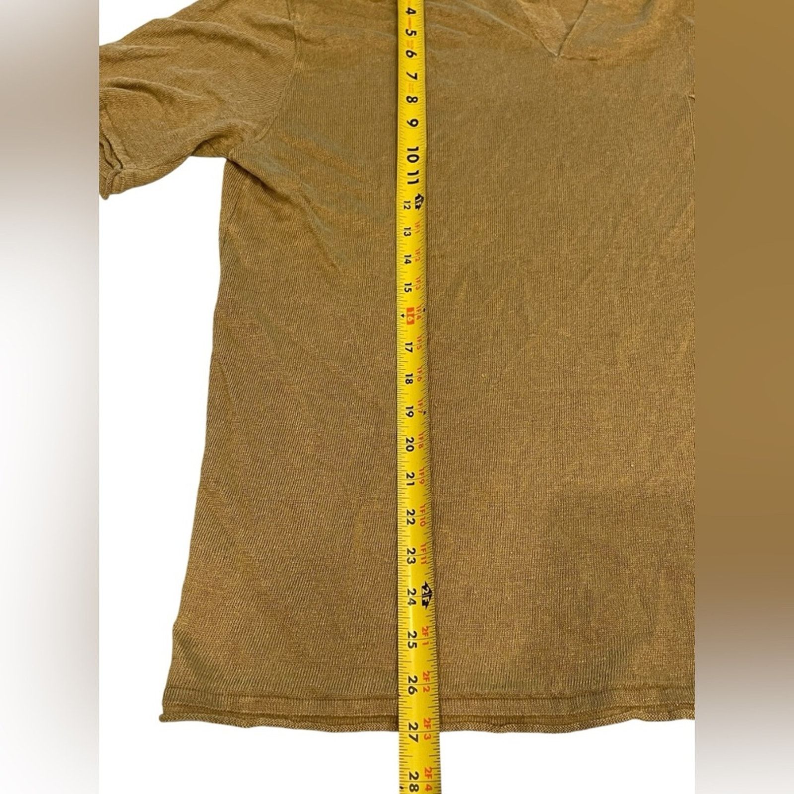 GRP GRP Knit short sleeve henley tee in military green linen Size US L / EU 52-54 / 3 - 5 Thumbnail