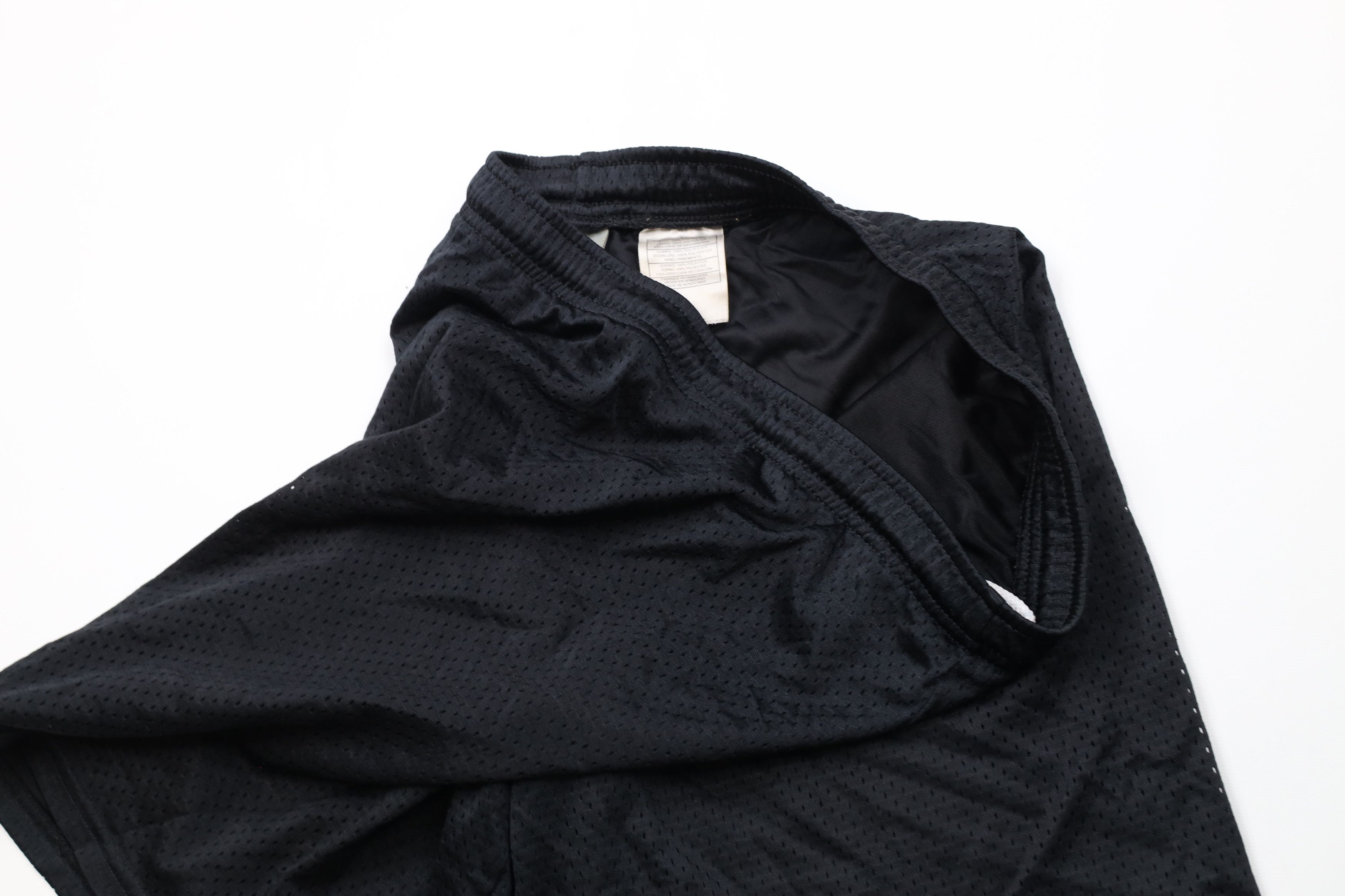 Nike × Vintage Vintage 90s Nike Mini Swoosh Above Knee Mesh Shorts Black Size US 34 / EU 50 - 5 Thumbnail